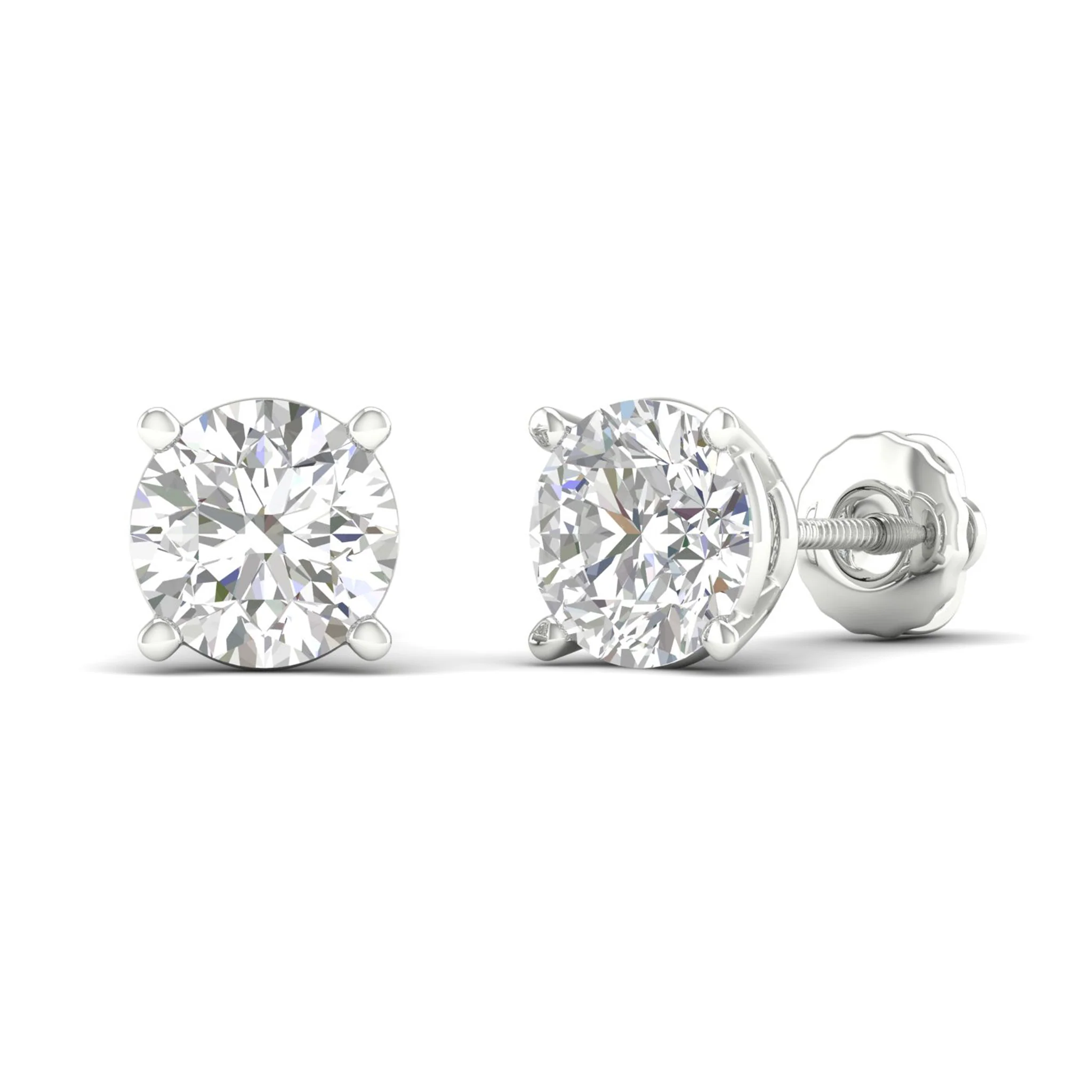 8 ctw Classic Round Solitaire Ear Stud - Image 5