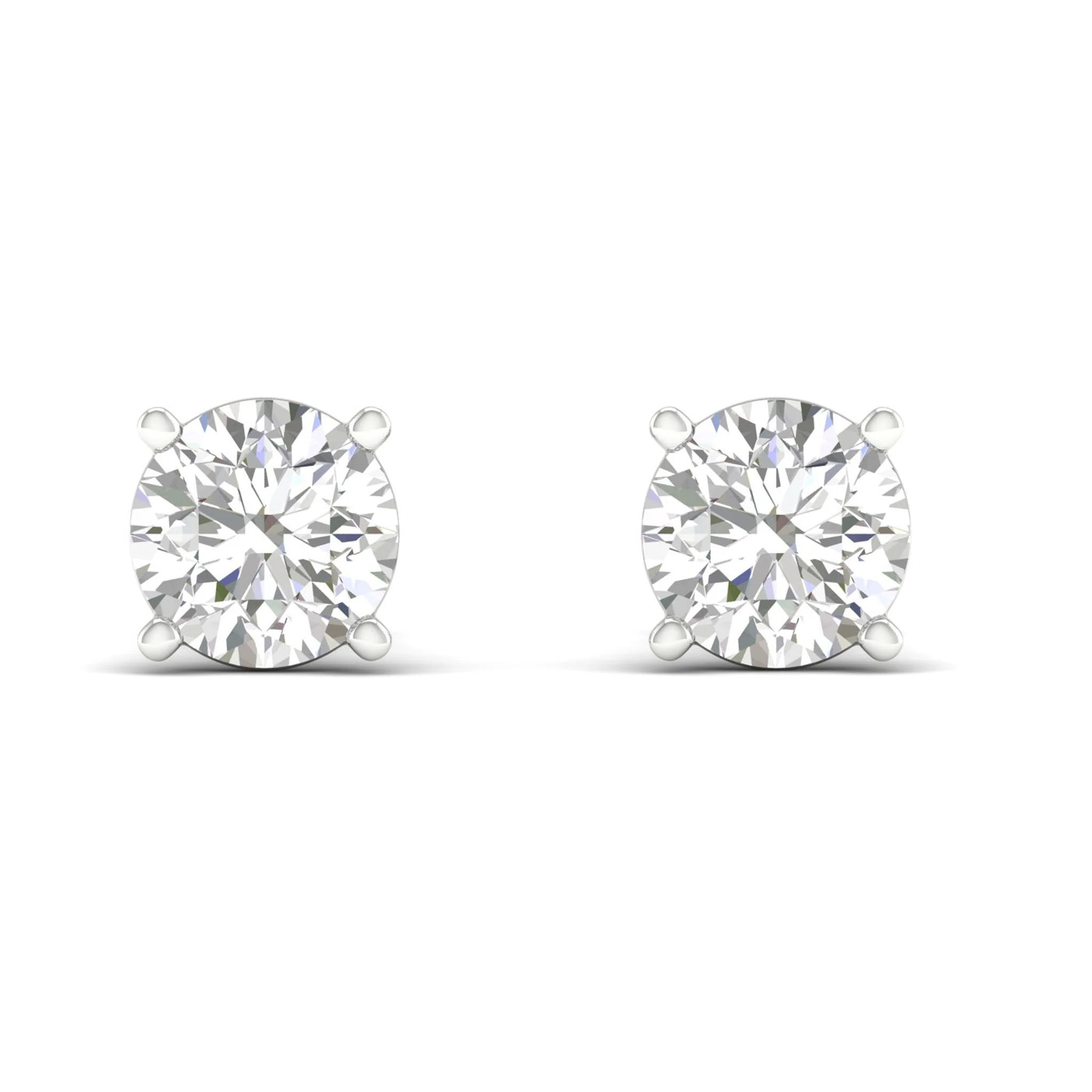 8 ctw Classic Round Solitaire Ear Stud - Image 7