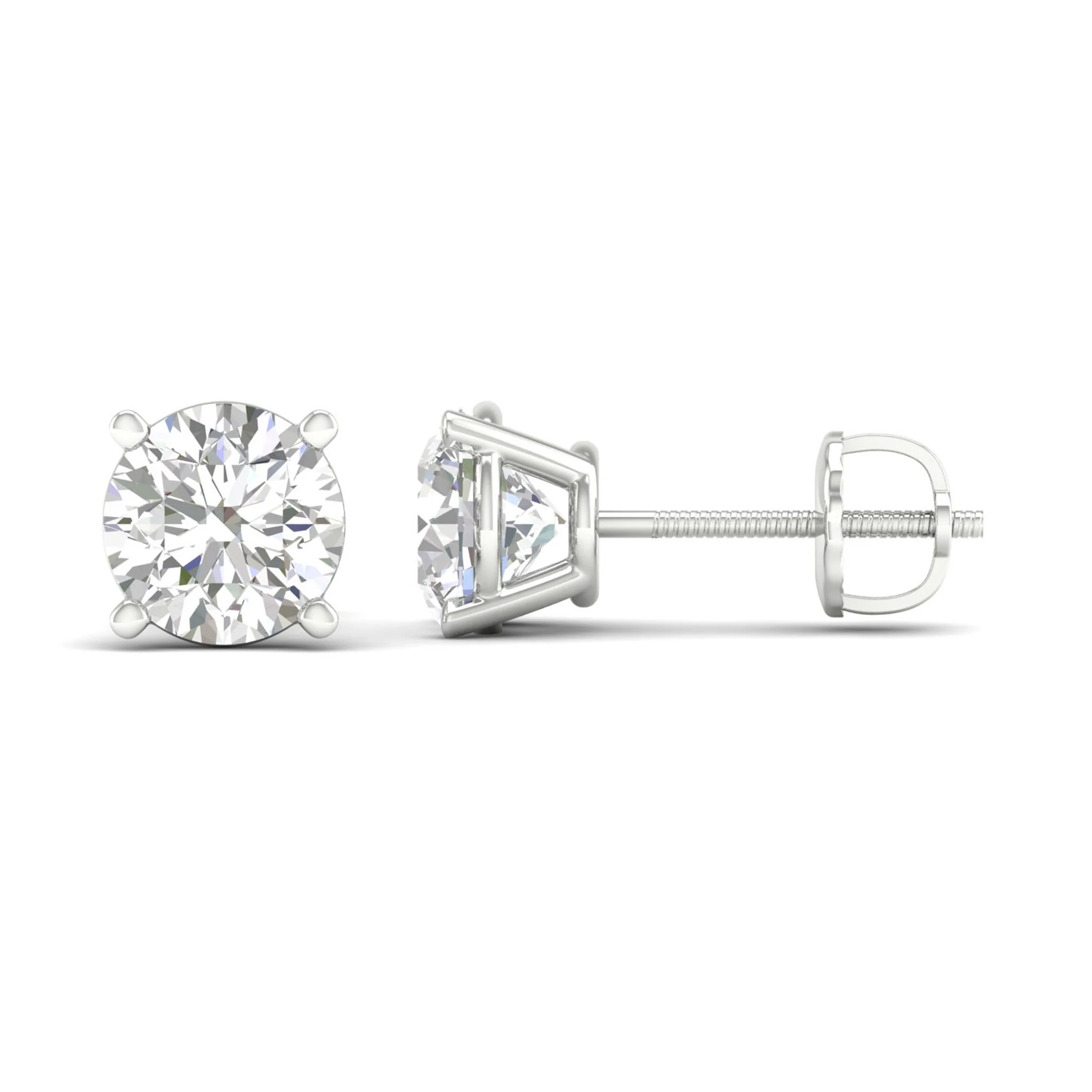8 ctw Classic Round Solitaire Ear Stud - Image 8