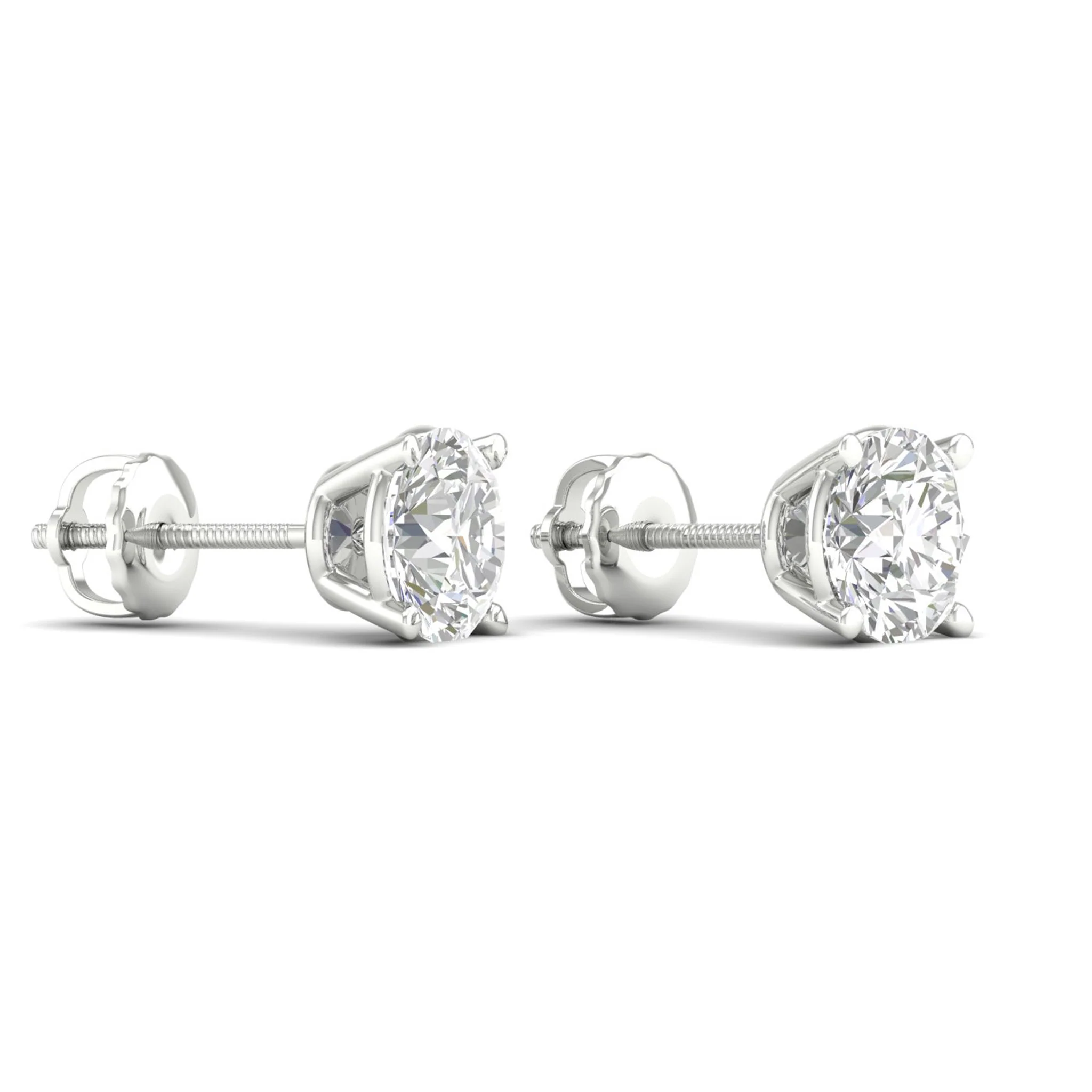 8 ctw Classic Round Solitaire Ear Stud - Image 9