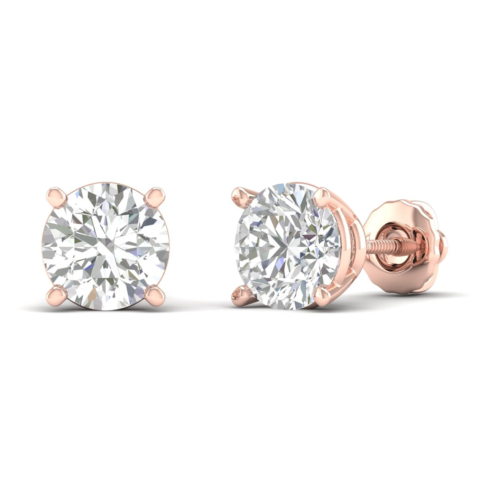 9 ctw Classic Round Solitaire Ear Stud - Image 11