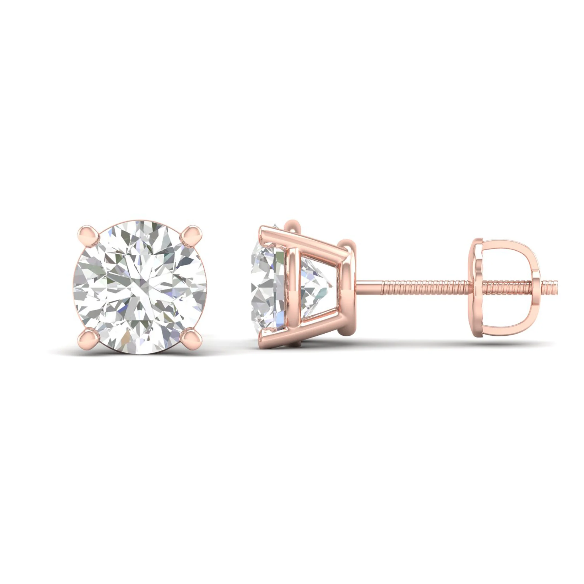 9 ctw Classic Round Solitaire Ear Stud - Image 14