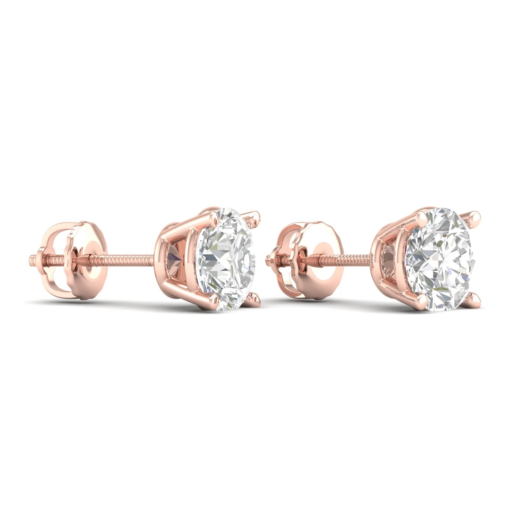 9 ctw Classic Round Solitaire Ear Stud - Image 15