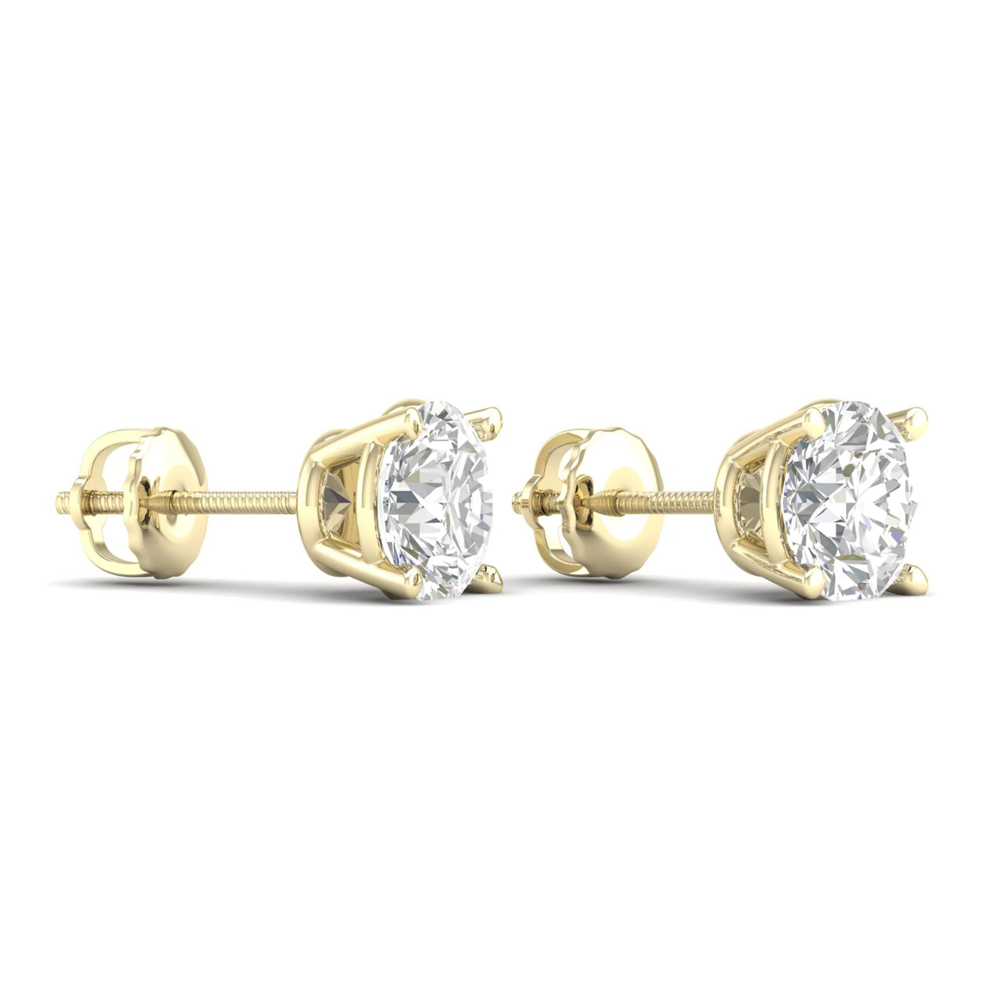 9 ctw Classic Round Solitaire Ear Stud - Image 2