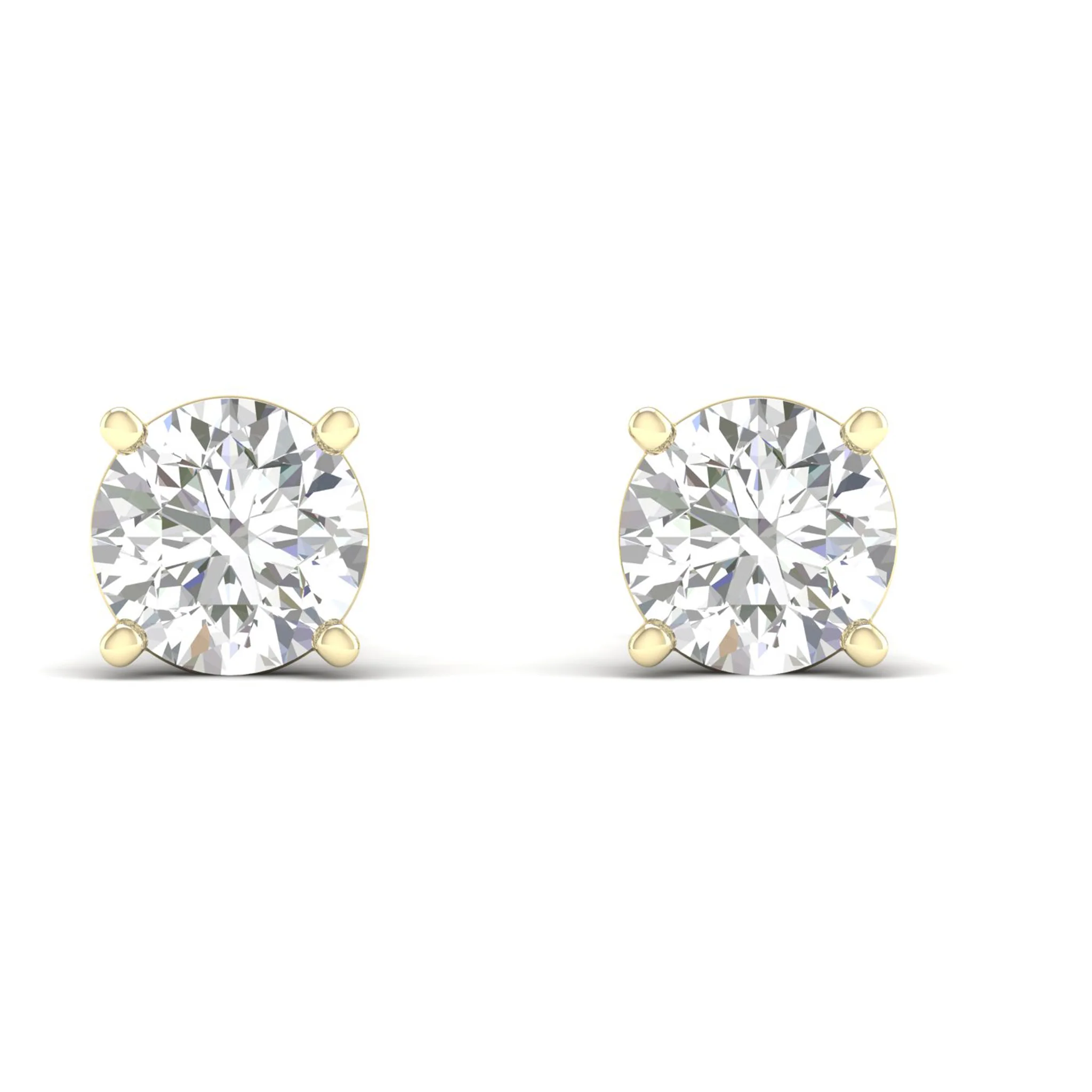 9 ctw Classic Round Solitaire Ear Stud - Image 4