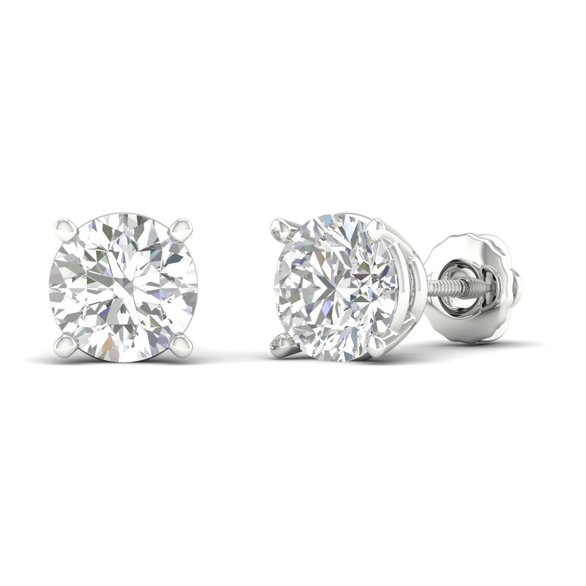 9 ctw Classic Round Solitaire Ear Stud - Image 5