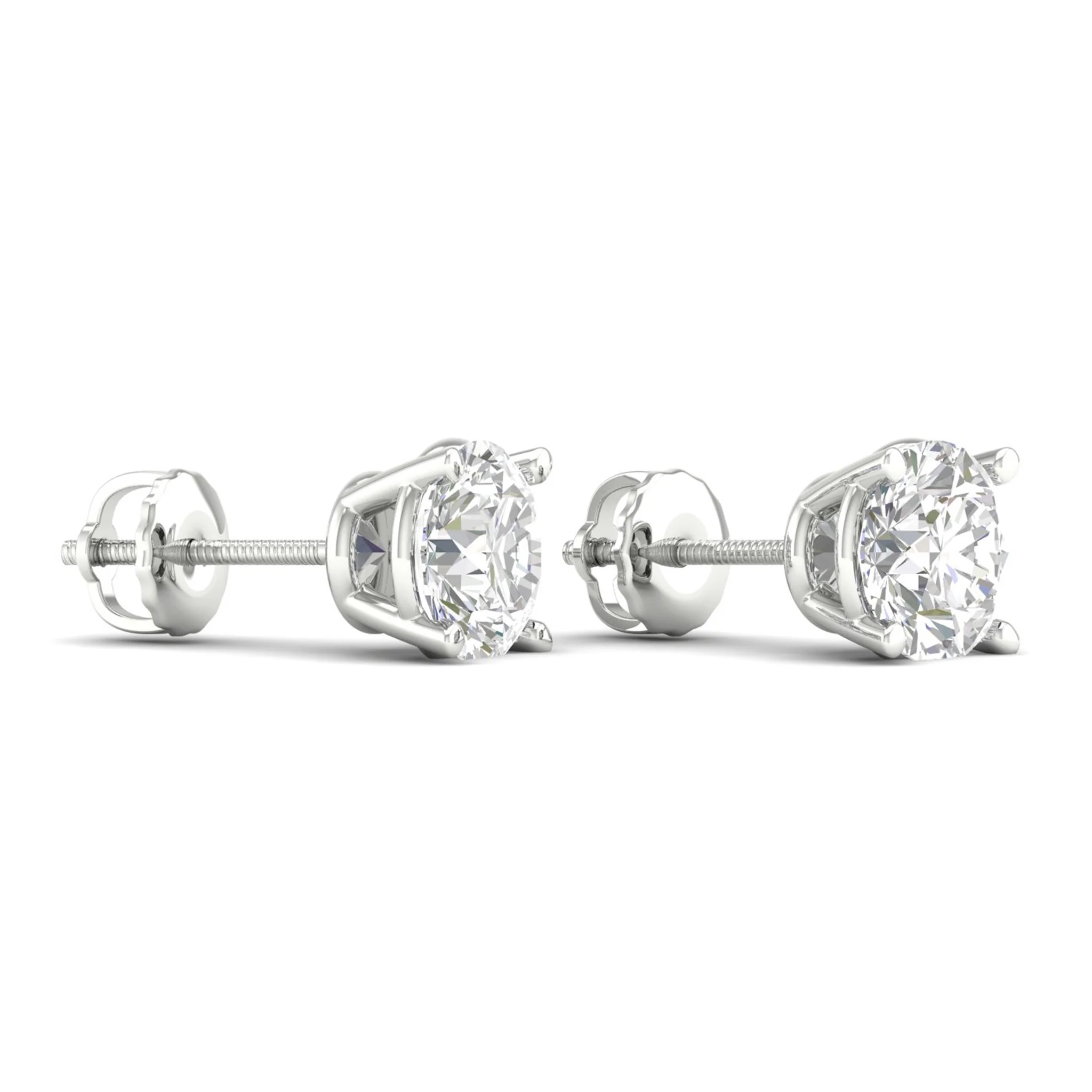 9 ctw Classic Round Solitaire Ear Stud - Image 9