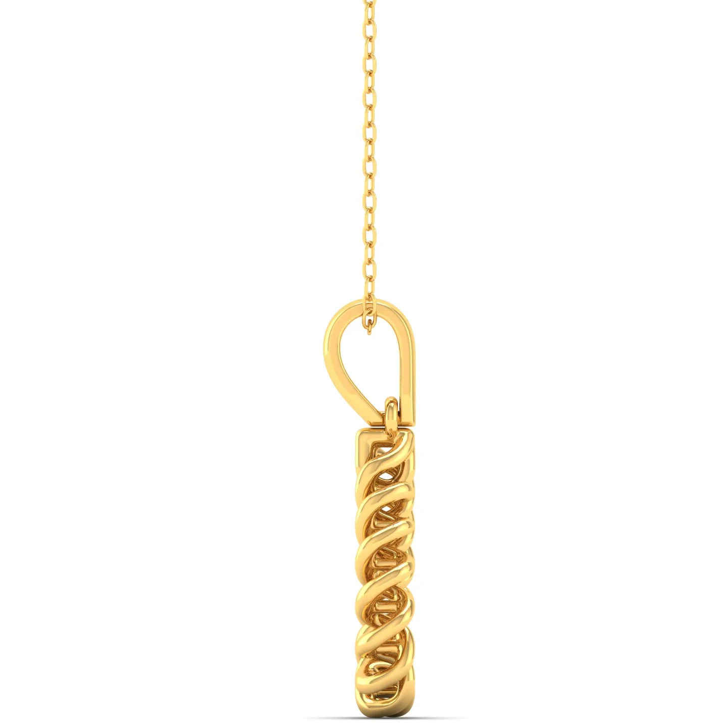 9k Solid Gold Pear Drop Fashion Pendant - Image 3
