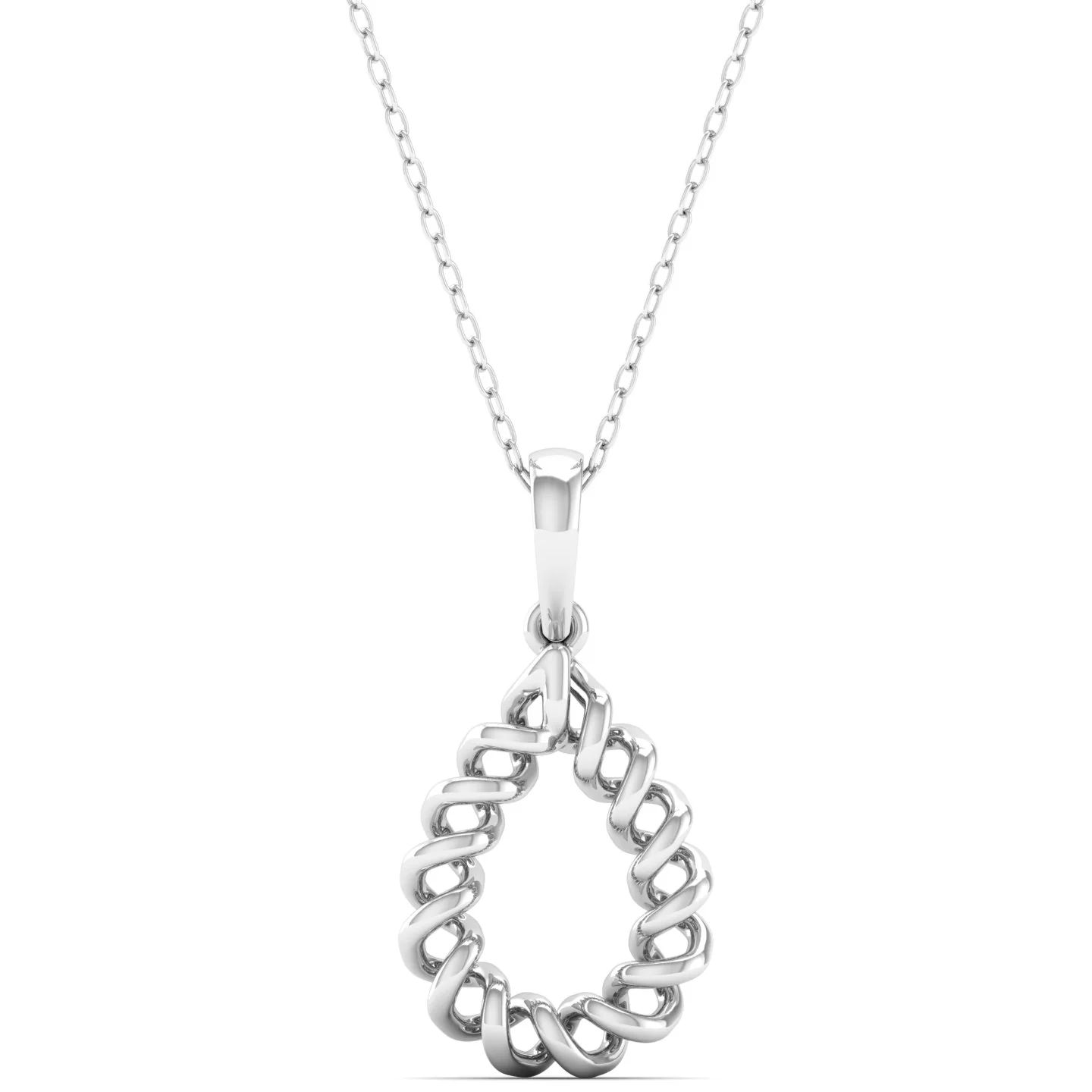 9k Solid Gold Pear Drop Fashion Pendant - Image 5