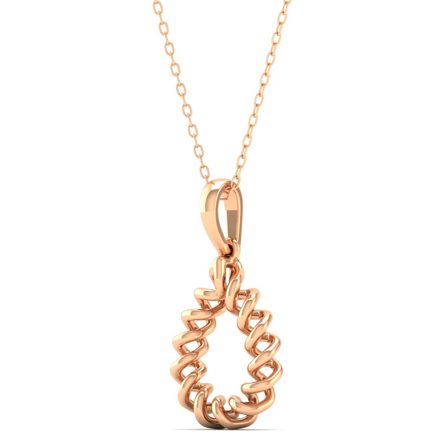 9k Solid Gold Pear Drop Fashion Pendant - Image 7
