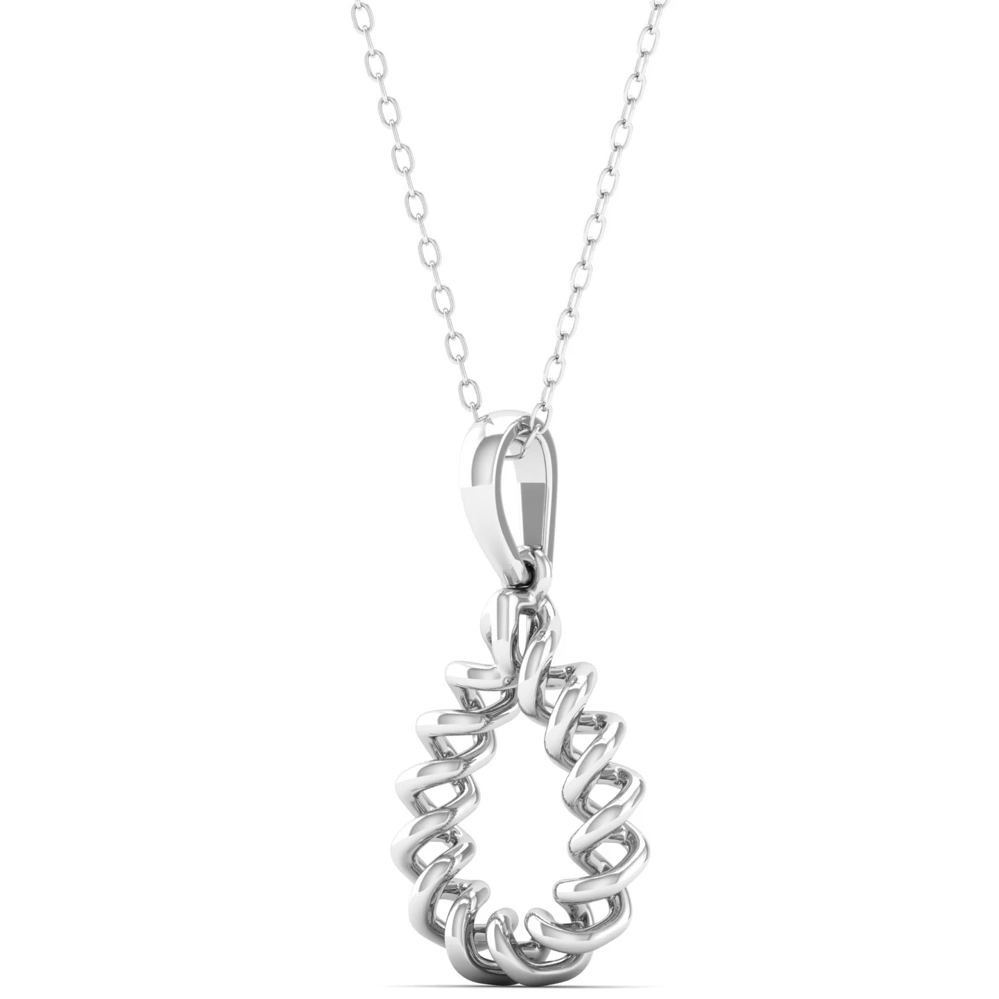 9k Solid Gold Pear Drop Fashion Pendant - Image 9