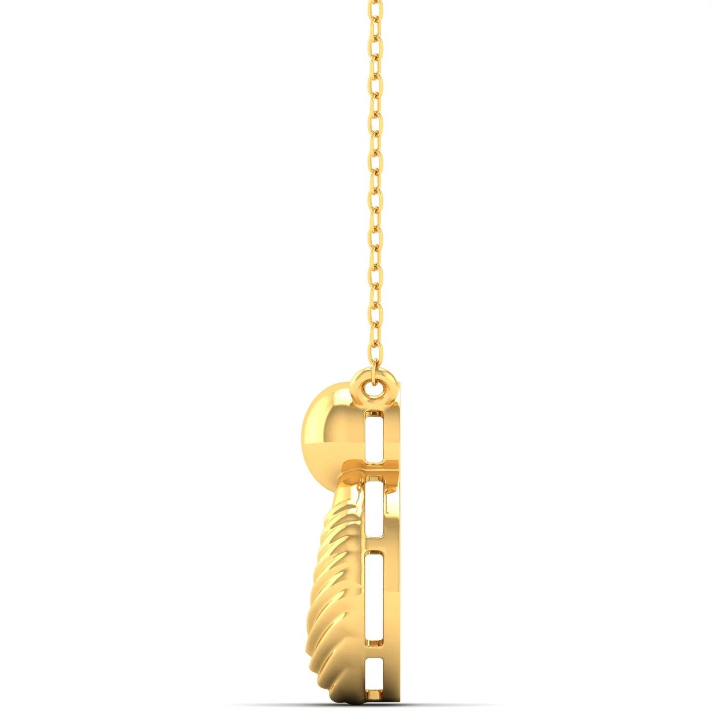 9k Solid Gold Round Women's Fashion Pendant - Image 3