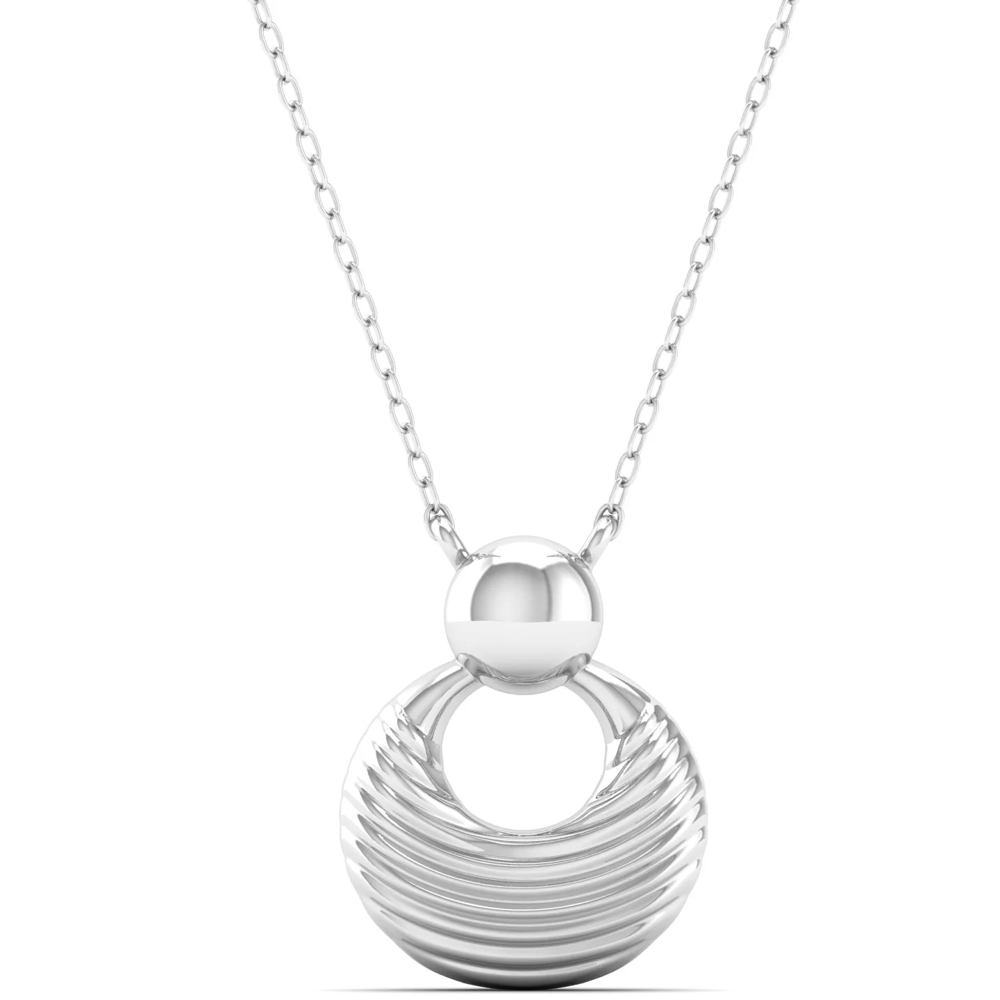 9k Solid Gold Round Women's Fashion Pendant - Image 5