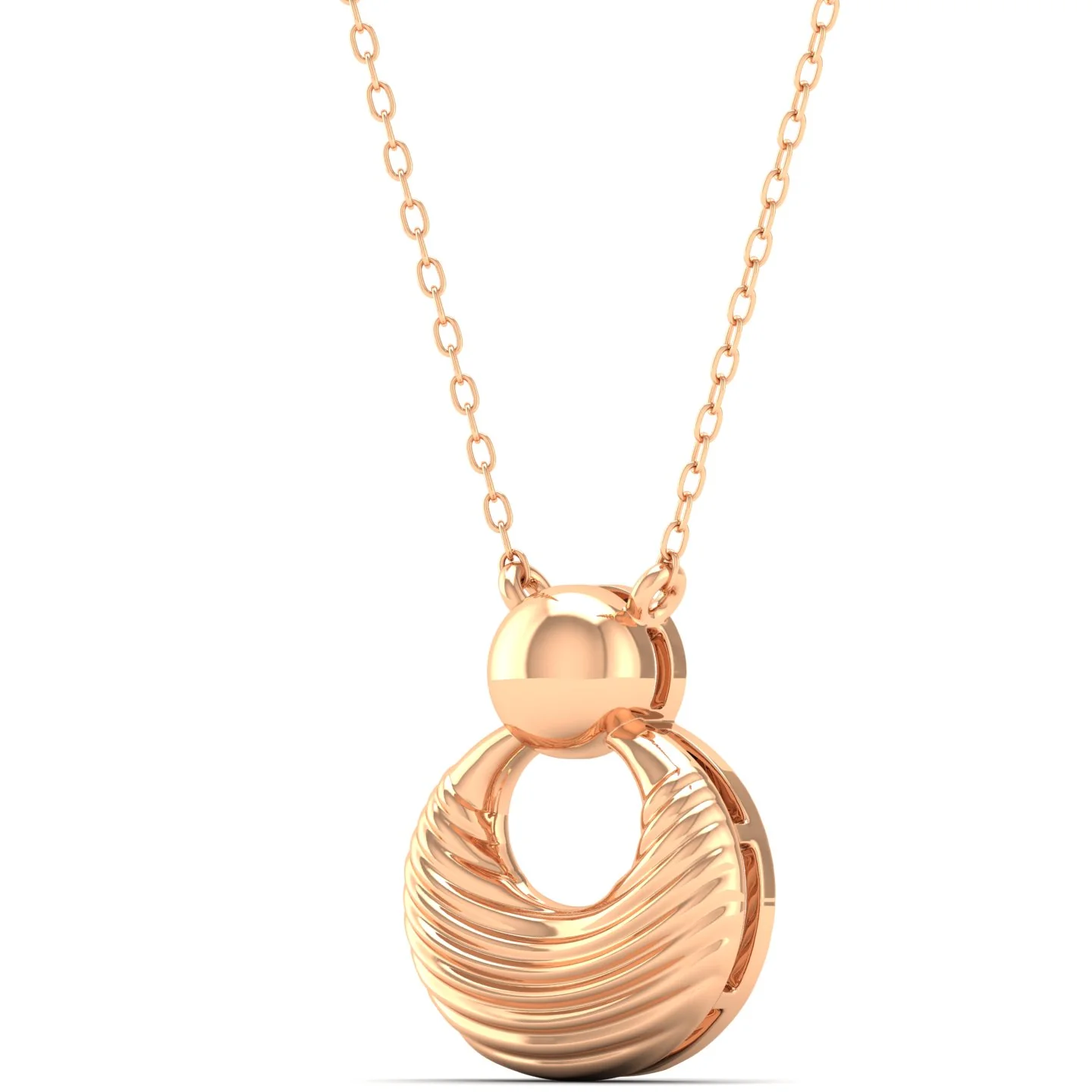 9k Solid Gold Round Women's Fashion Pendant - Image 7