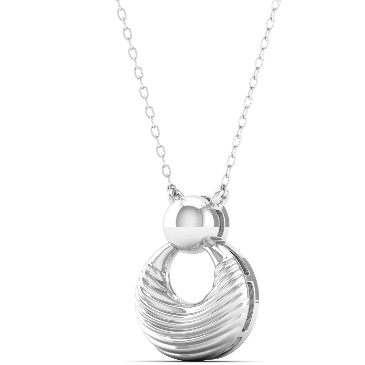 9k Solid Gold Round Women's Fashion Pendant - Image 9