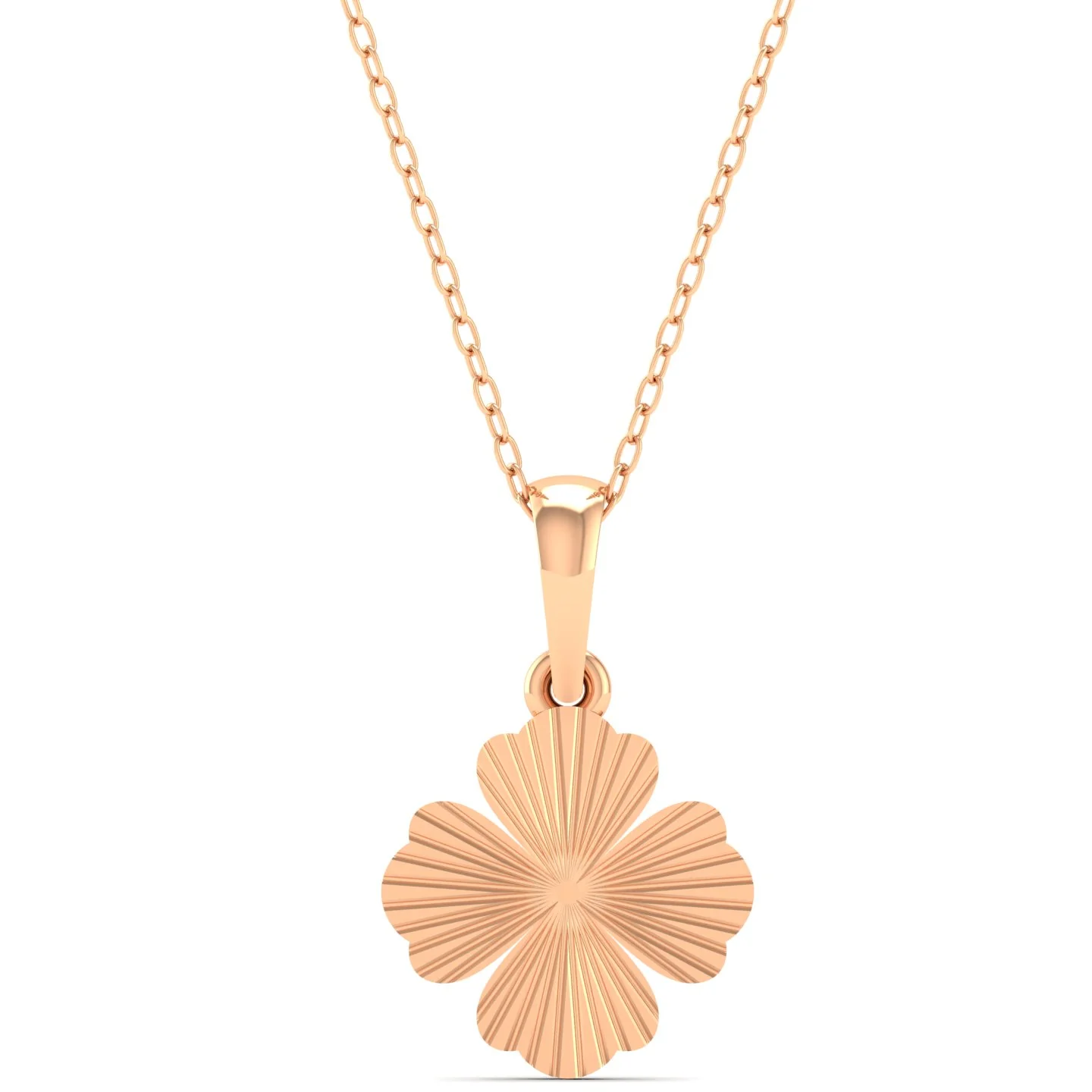 9k Solid Gold Flower Cross Fashion Pendant - Image 4