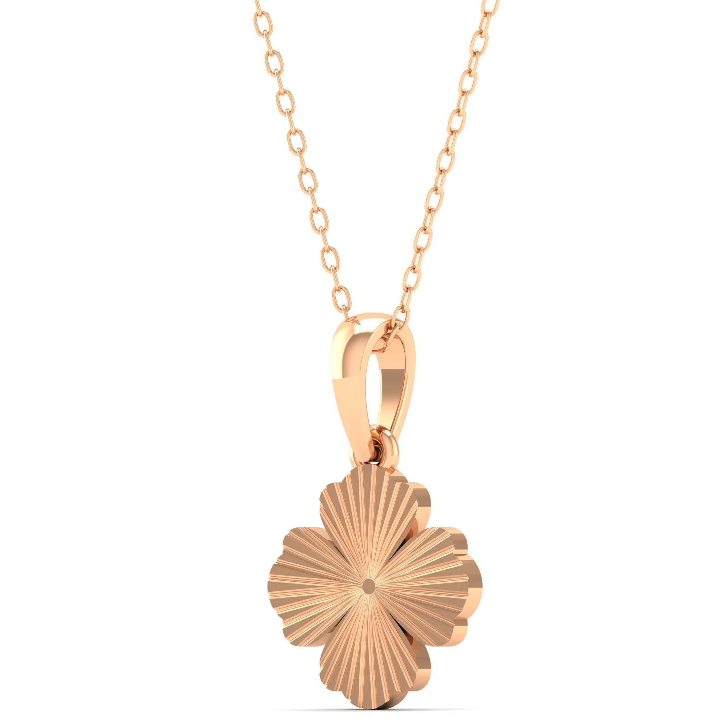 9k Solid Gold Flower Cross Fashion Pendant - Image 6