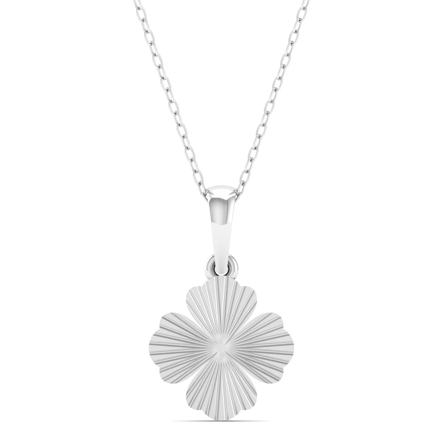 9k Solid Gold Flower Cross Fashion Pendant - Image 7