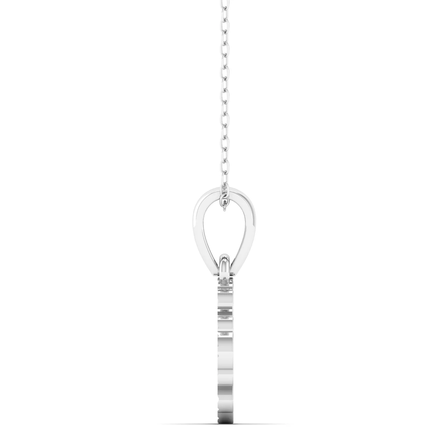 9k Solid Gold Flower Cross Fashion Pendant - Image 8