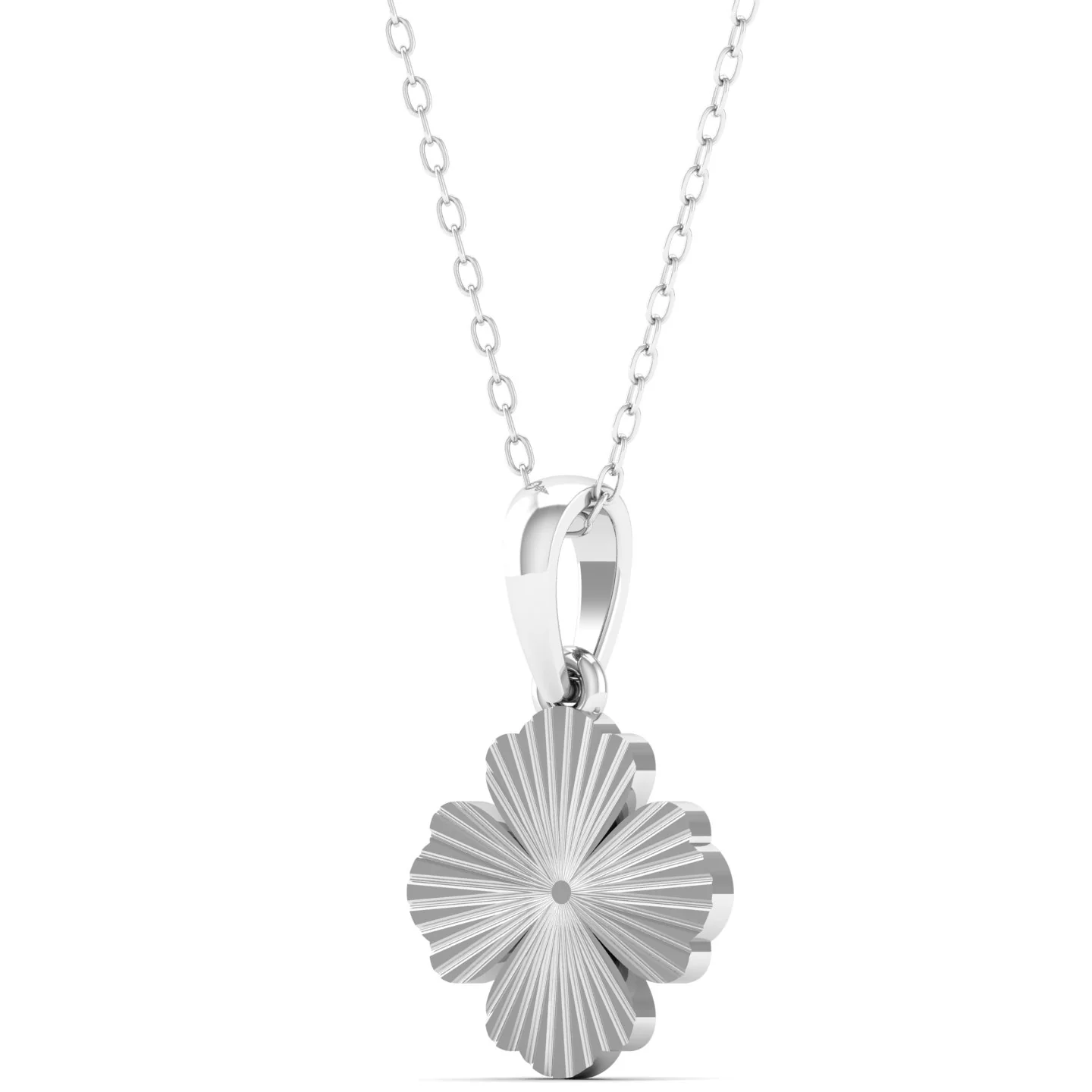 9k Solid Gold Flower Cross Fashion Pendant - Image 9