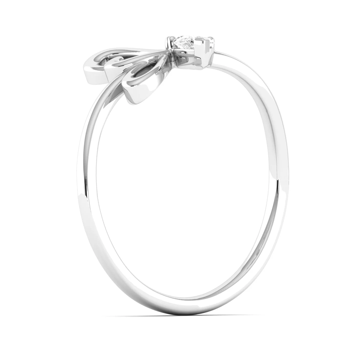 Lab Grown Diamond Butterfly Wing Ring 9k Solid Gold - Image 12