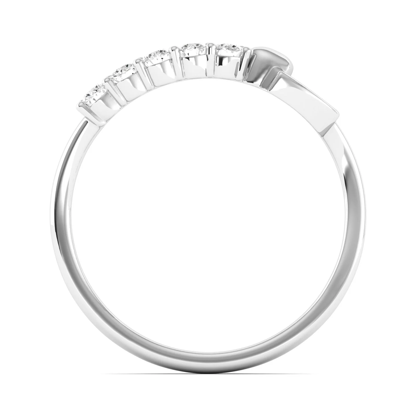 Lab Grown Diamond Double Heart Ring 9k Solid Gold - Image 10