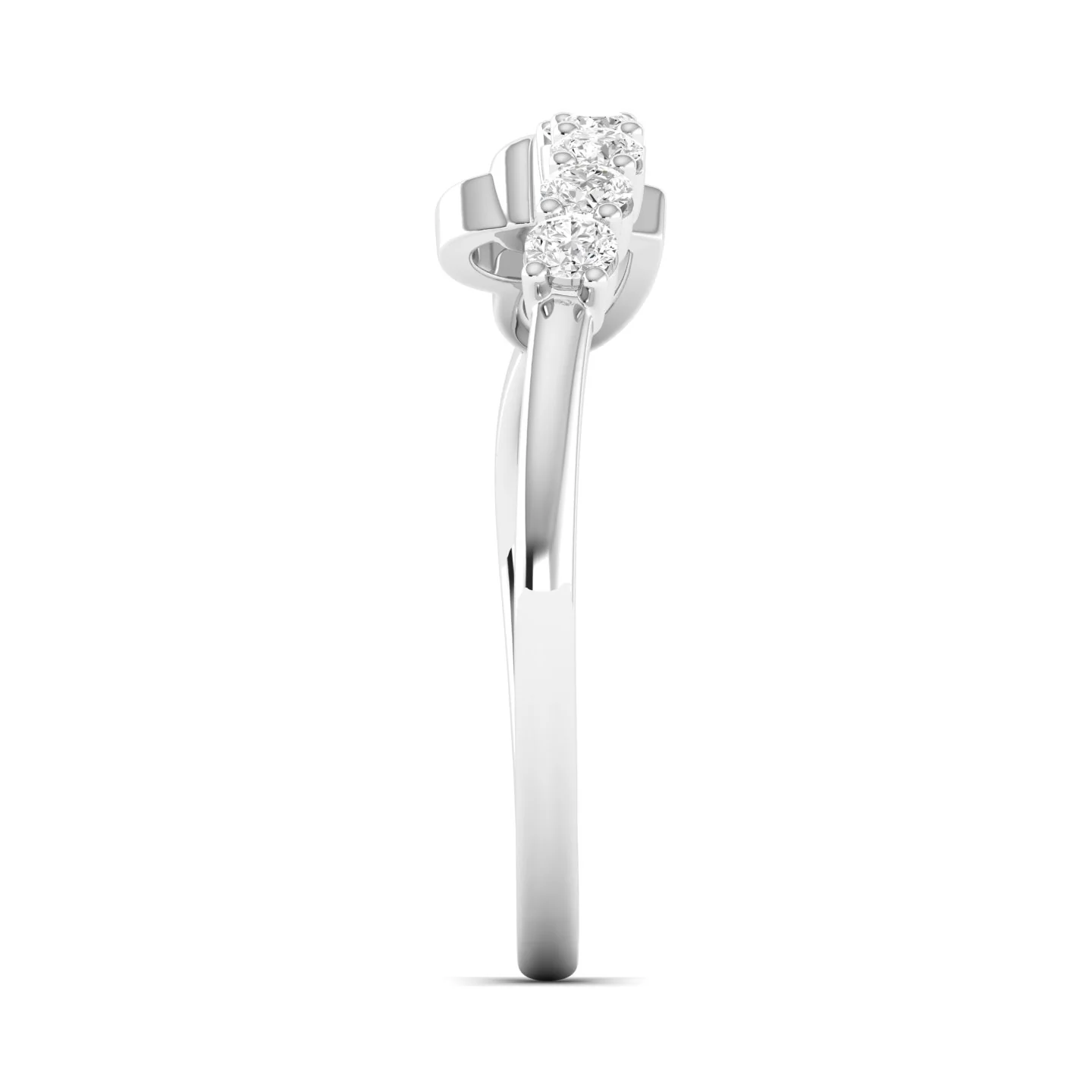 Lab Grown Diamond Double Heart Ring 9k Solid Gold - Image 11
