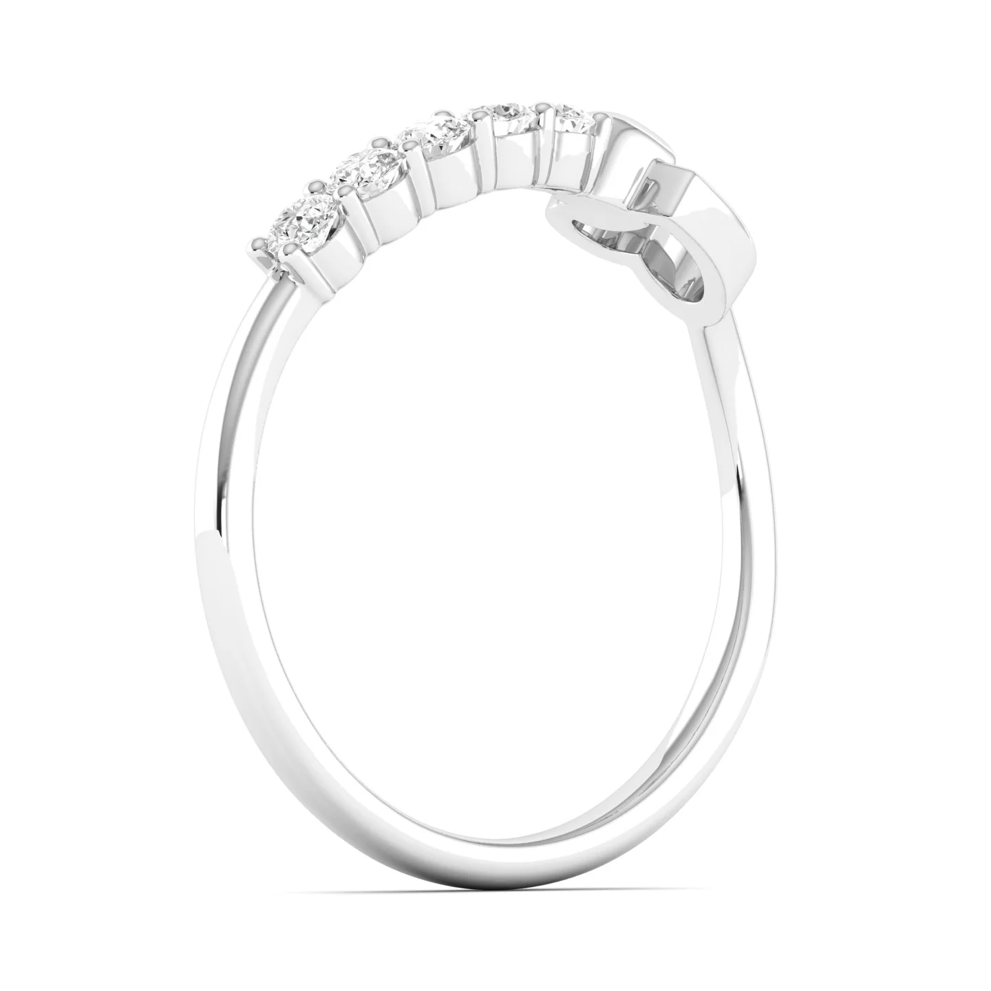 Lab Grown Diamond Double Heart Ring 9k Solid Gold - Image 12