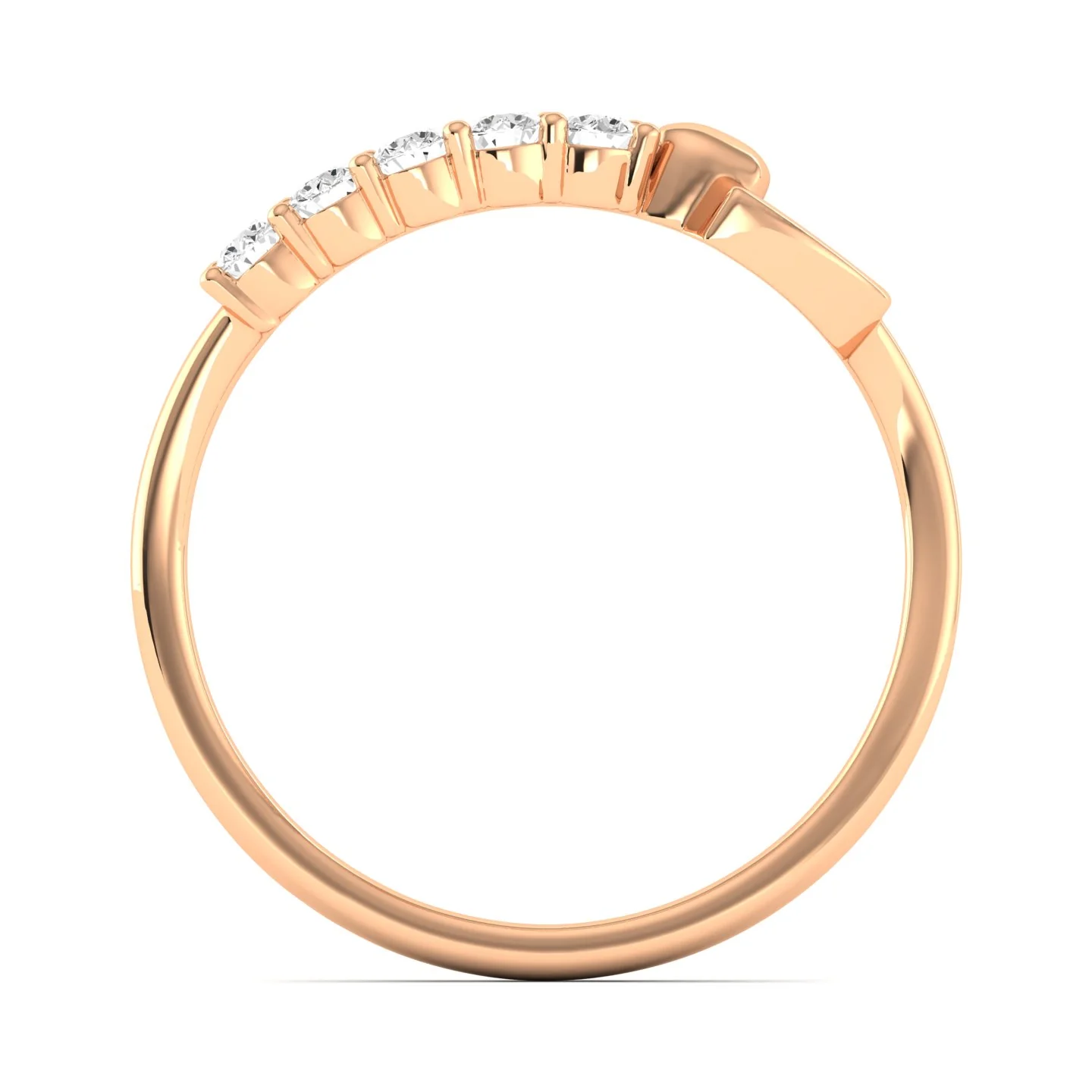 Lab Grown Diamond Double Heart Ring 9k Solid Gold - Image 6