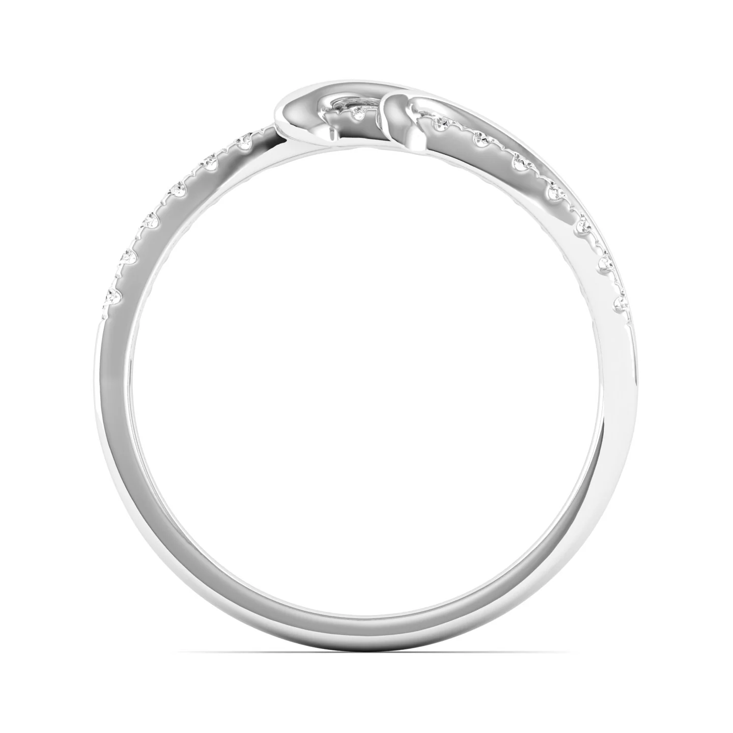 Round Lab Grown Diamond Women's Love Ring Band 9KT Solid Gold - Image 10