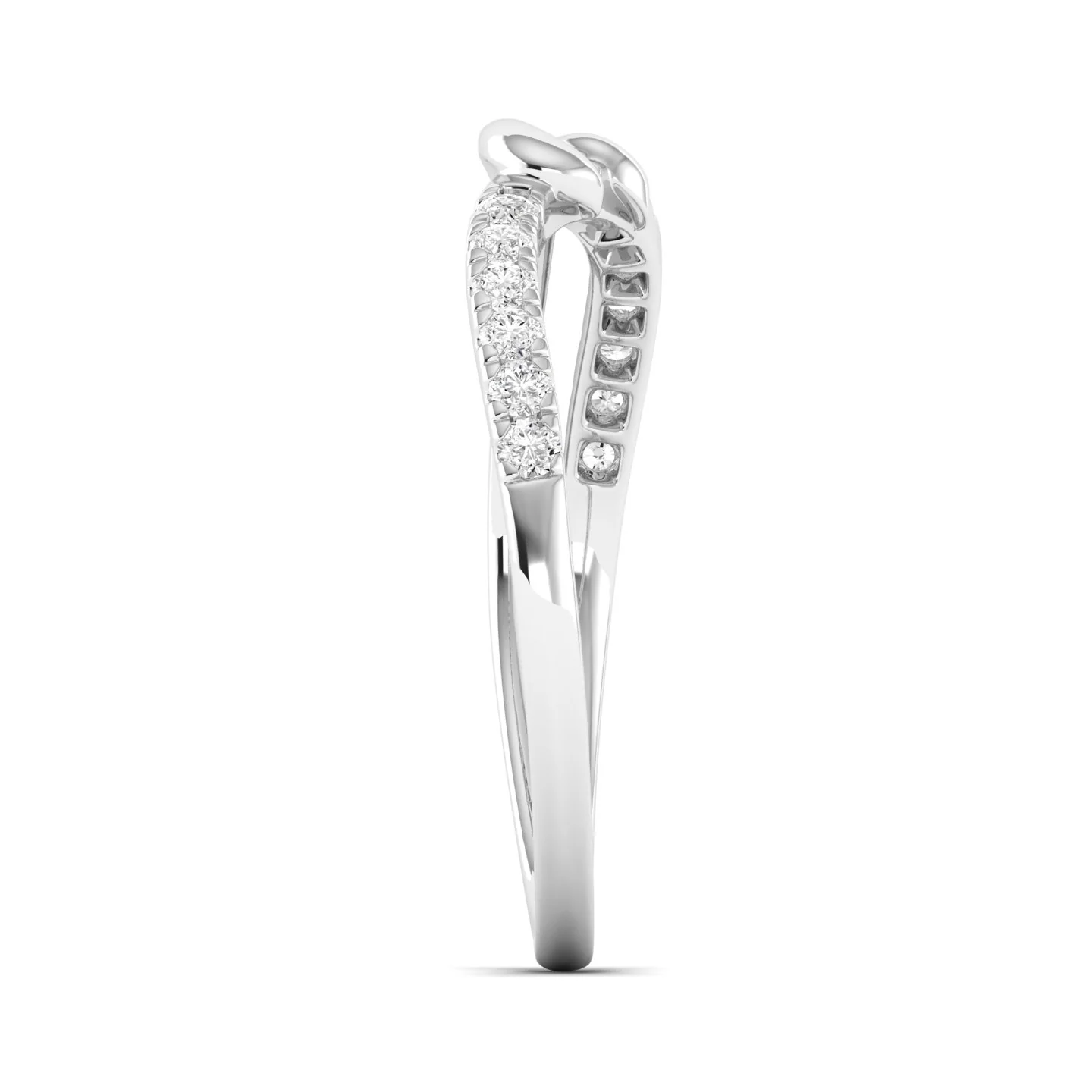 Round Lab Grown Diamond Women's Love Ring Band 9KT Solid Gold - Image 11