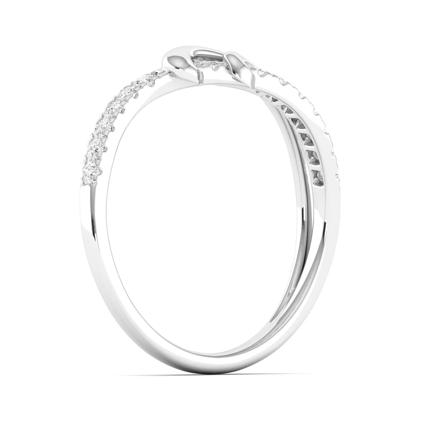 Round Lab Grown Diamond Women's Love Ring Band 9KT Solid Gold - Image 12