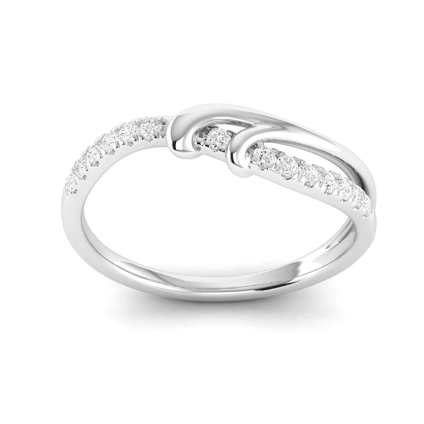 Round Lab Grown Diamond Women's Love Ring Band 9KT Solid Gold - Image 9