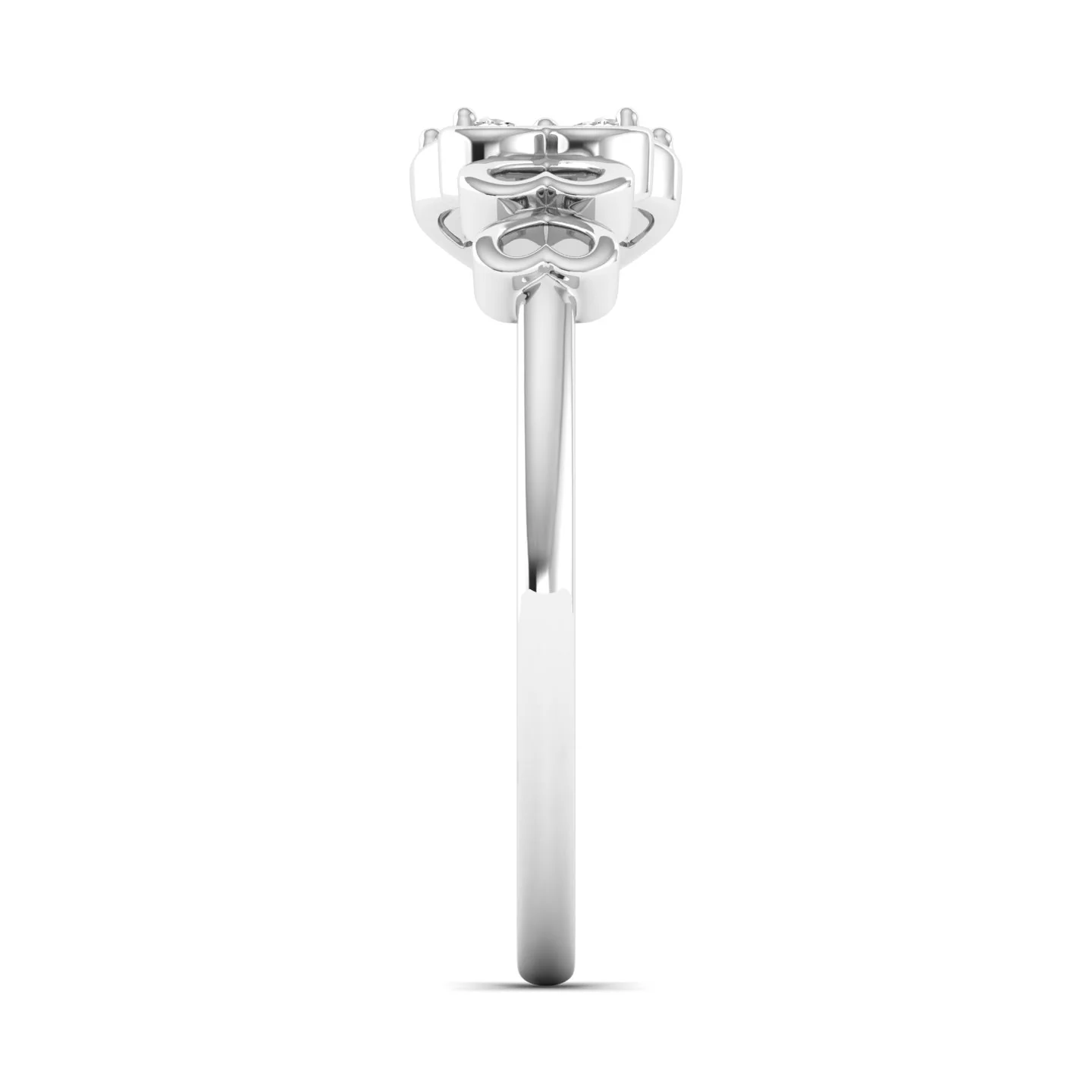Lab Grown Diamond Heart Propose Ring Band 9k Solid Gold - Image 11