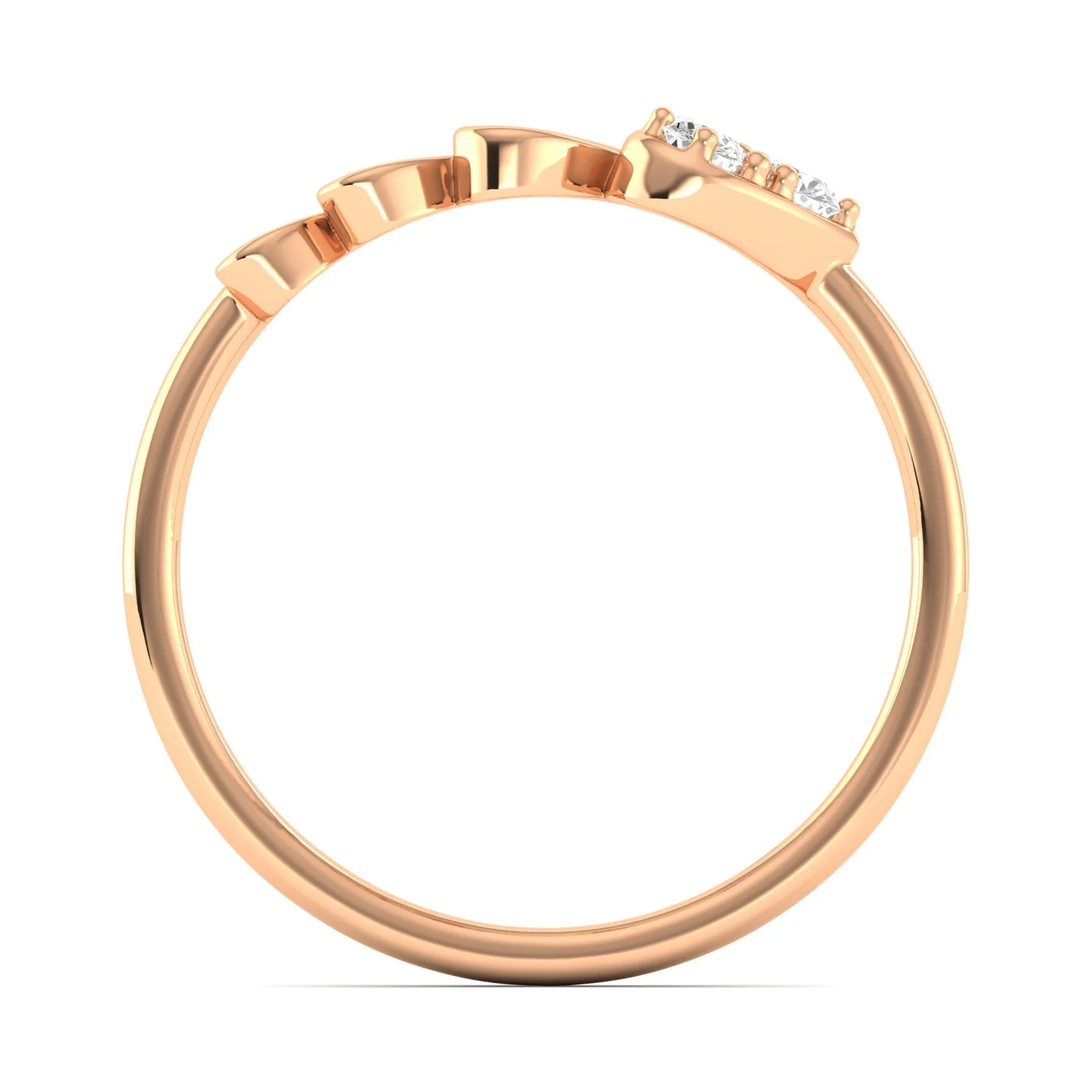 Lab Grown Diamond Heart Propose Ring Band 9k Solid Gold - Image 6