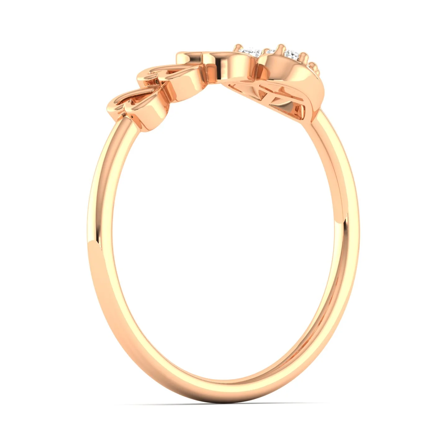 Lab Grown Diamond Heart Propose Ring Band 9k Solid Gold - Image 8