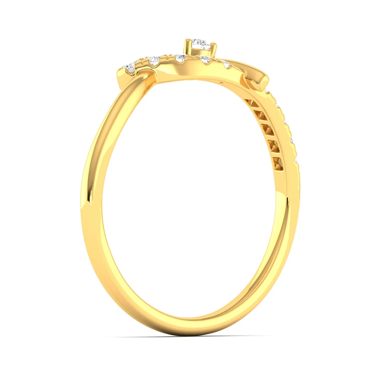 Lab Grown Diamond Her Propose Ring Band 9k Solid Gold - Image 4