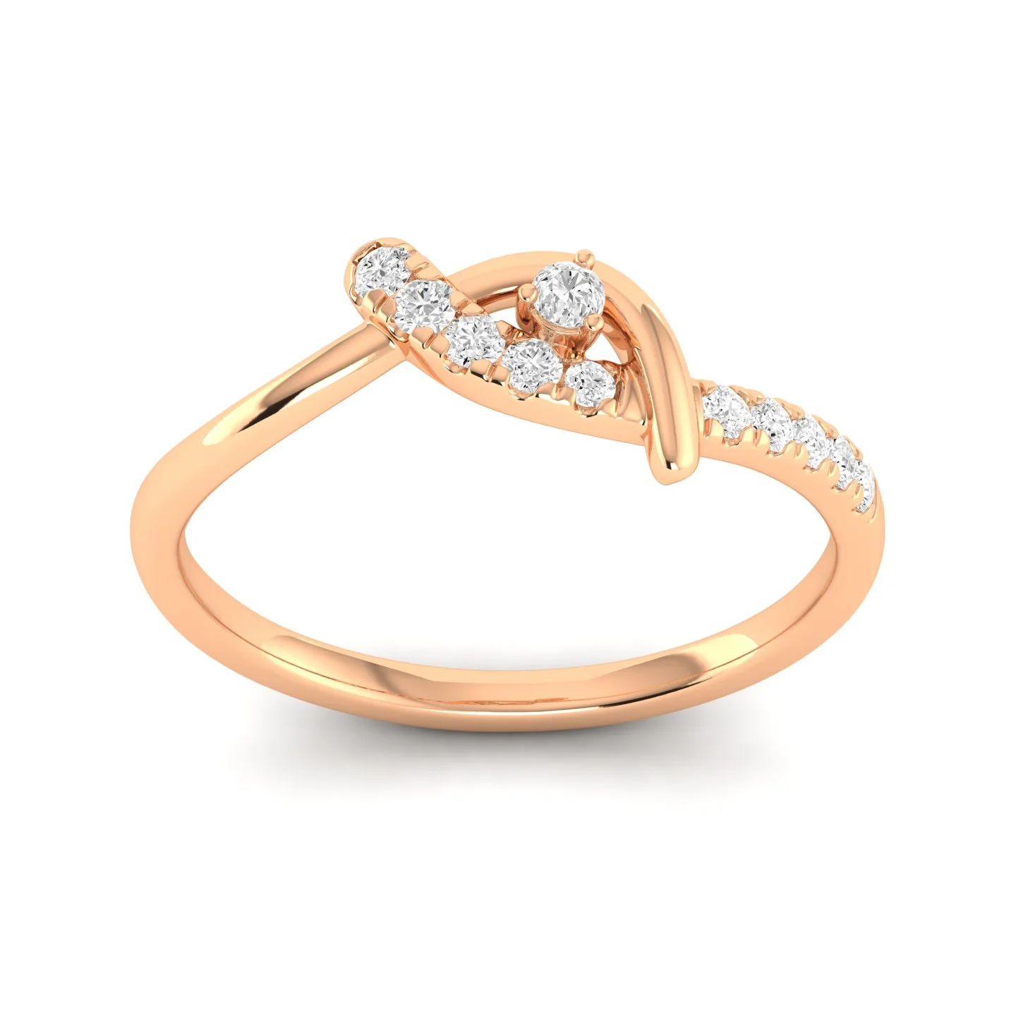 Lab Grown Diamond Her Propose Ring Band 9k Solid Gold - Image 5