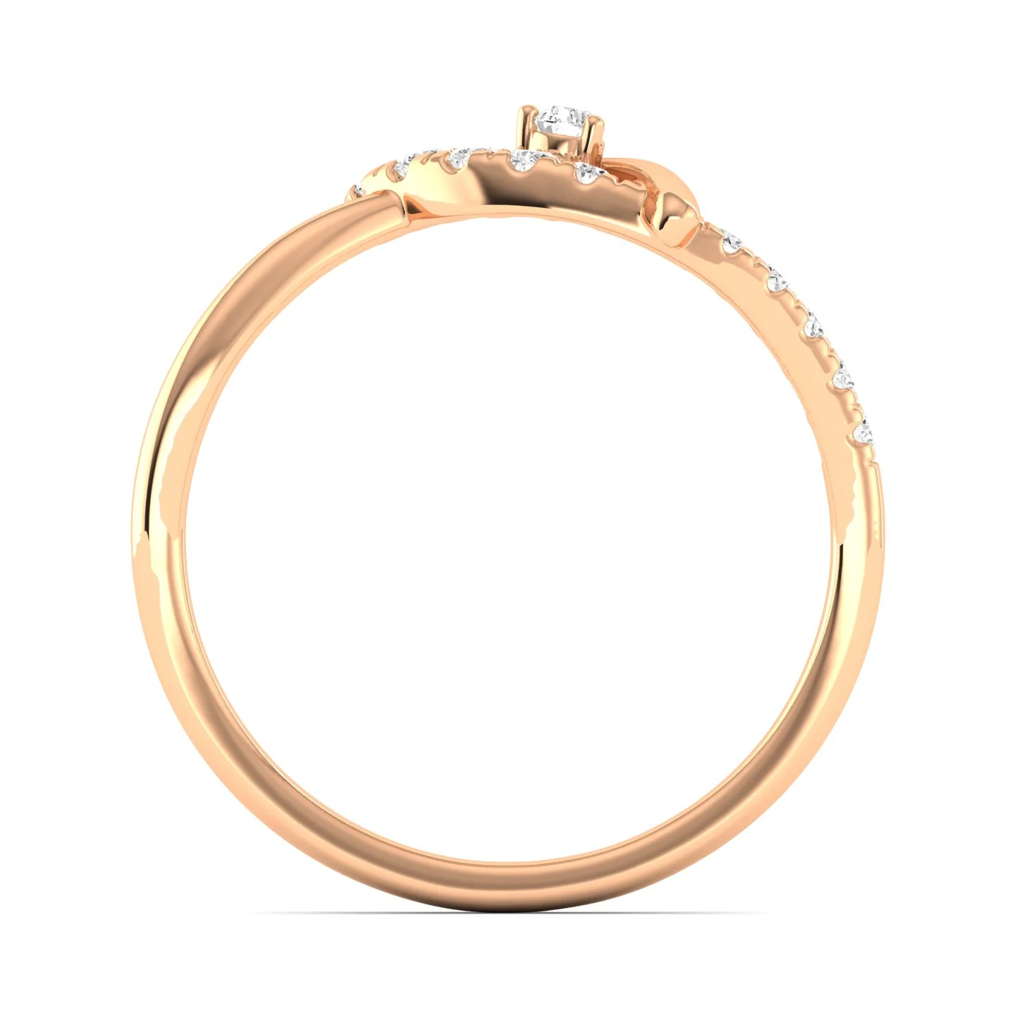Lab Grown Diamond Her Propose Ring Band 9k Solid Gold - Image 6