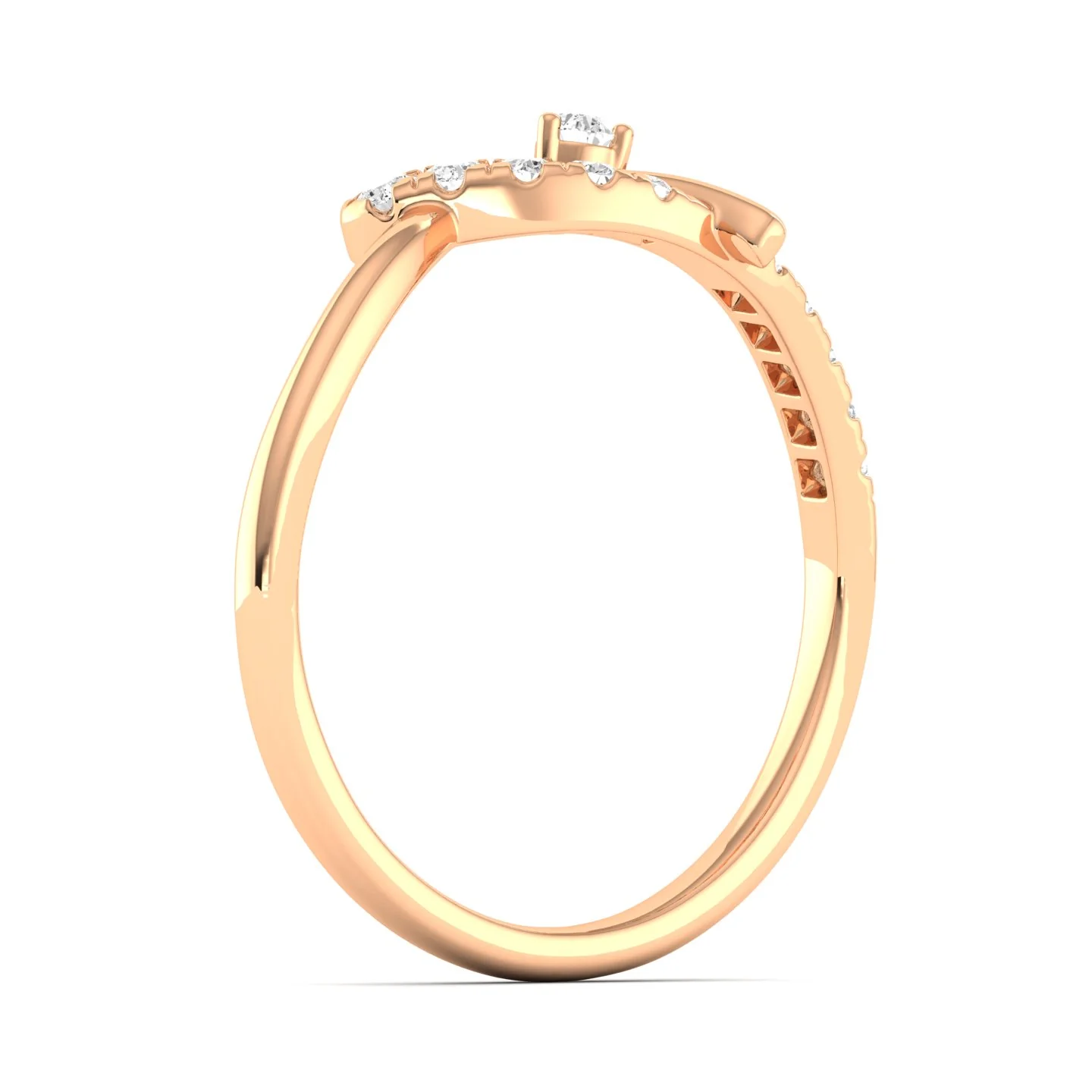 Lab Grown Diamond Her Propose Ring Band 9k Solid Gold - Image 8