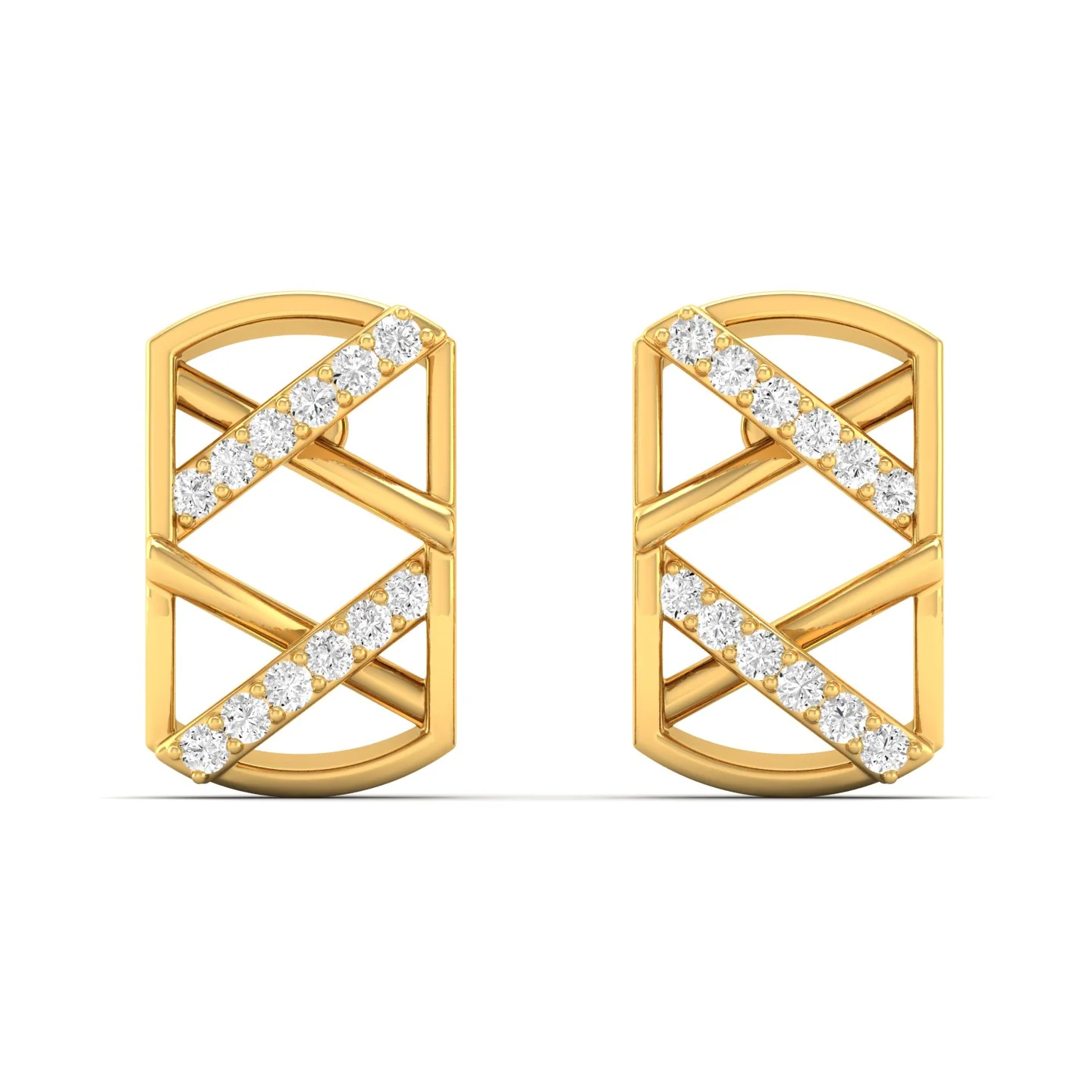 Lab Grown Diamond Stud Earrings 9k Solid Gold