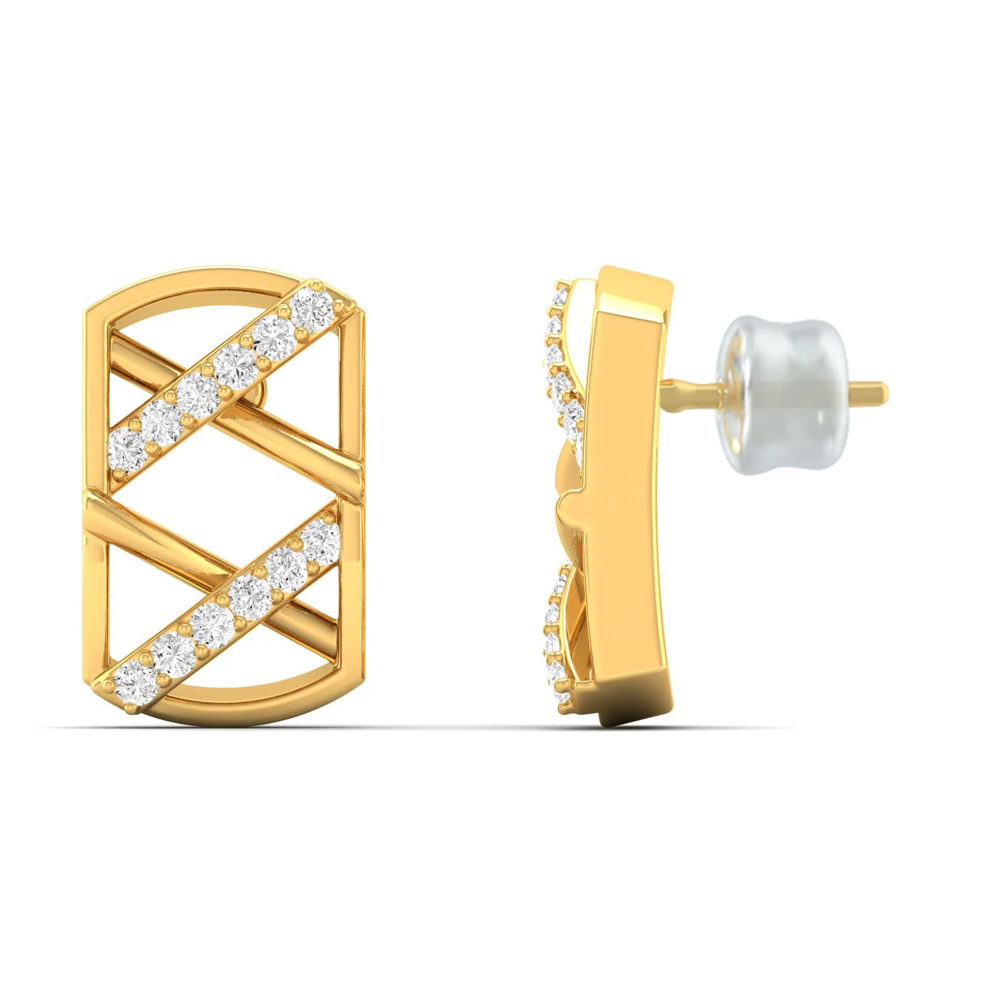 Lab Grown Diamond Stud Earrings 9k Solid Gold - Image 2