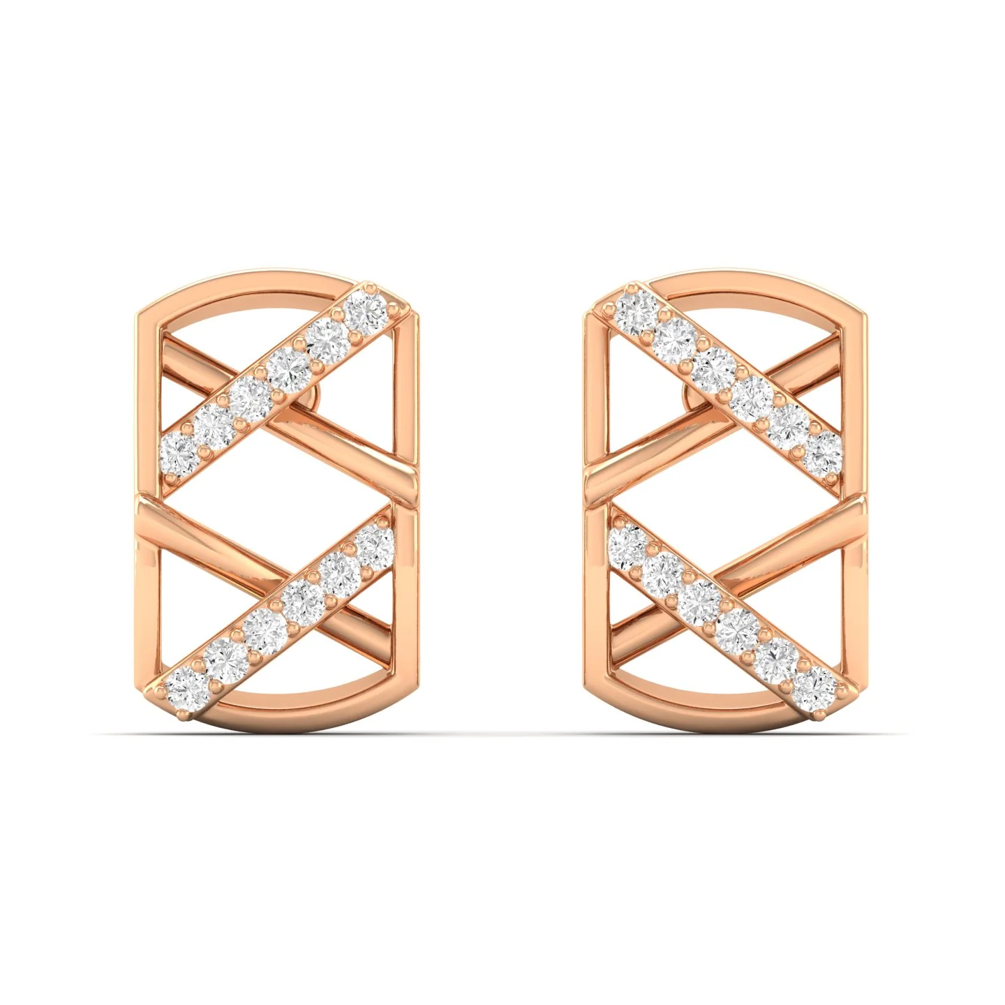 Lab Grown Diamond Stud Earrings 9k Solid Gold - Image 3