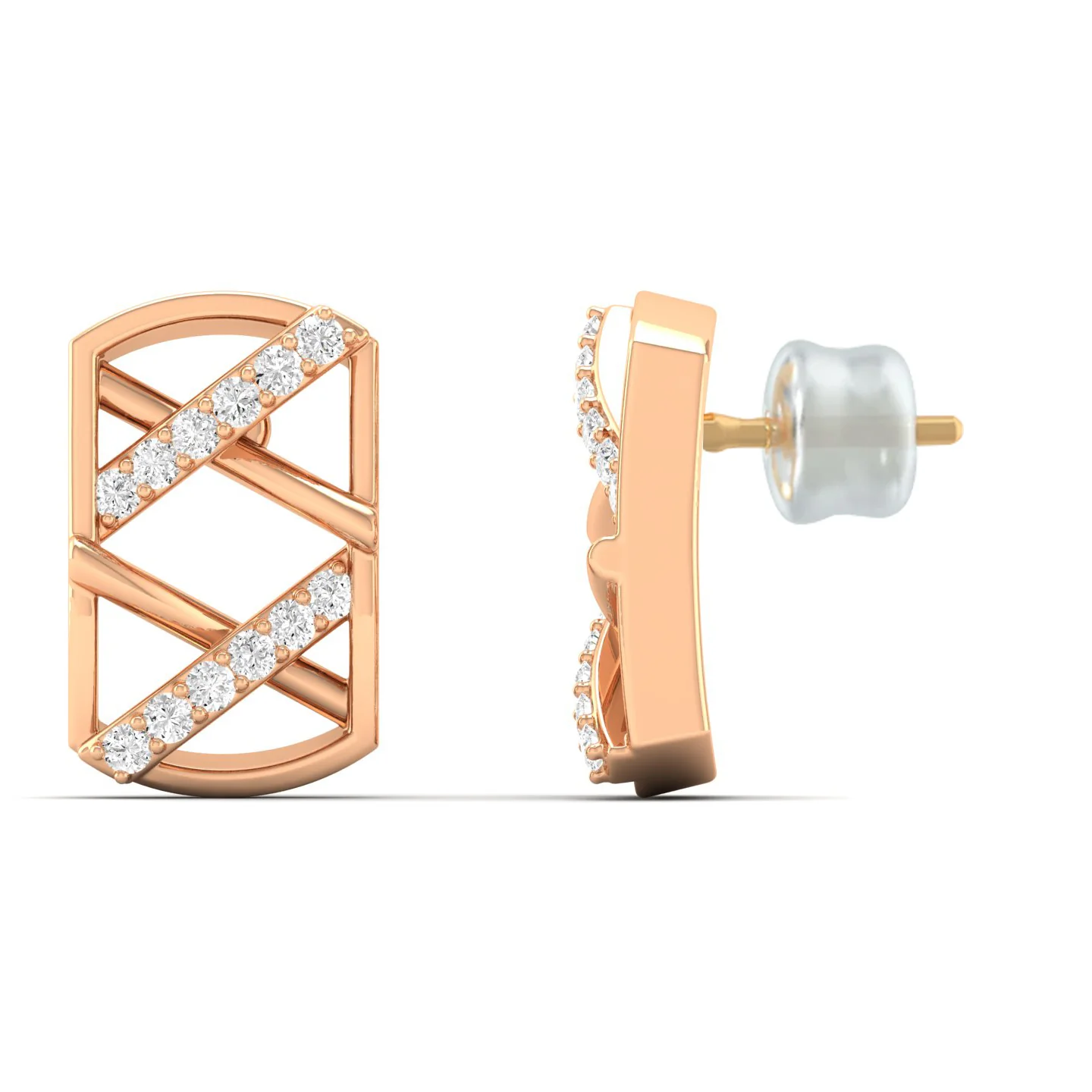 Lab Grown Diamond Stud Earrings 9k Solid Gold - Image 4