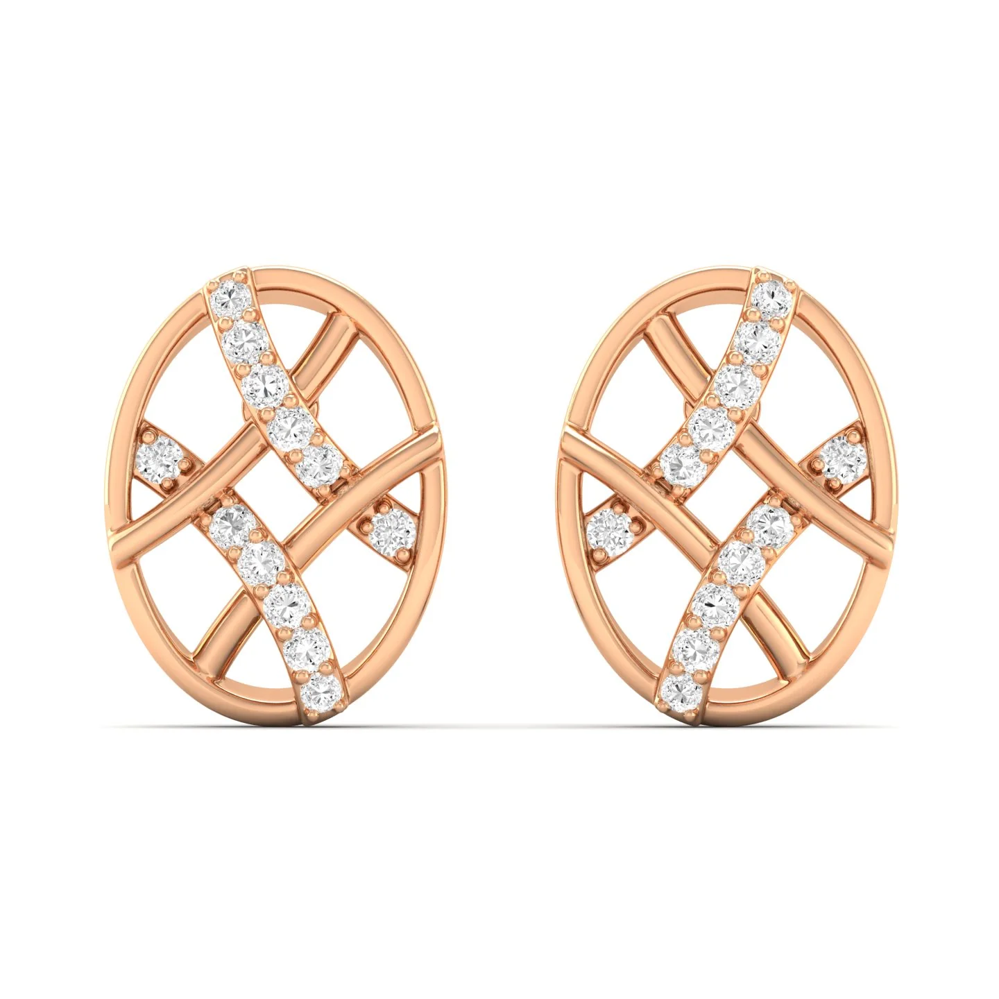 0.10Ct Lab Grown Diamond Oval Stud Earrings 9k Solid Gold - Image 3