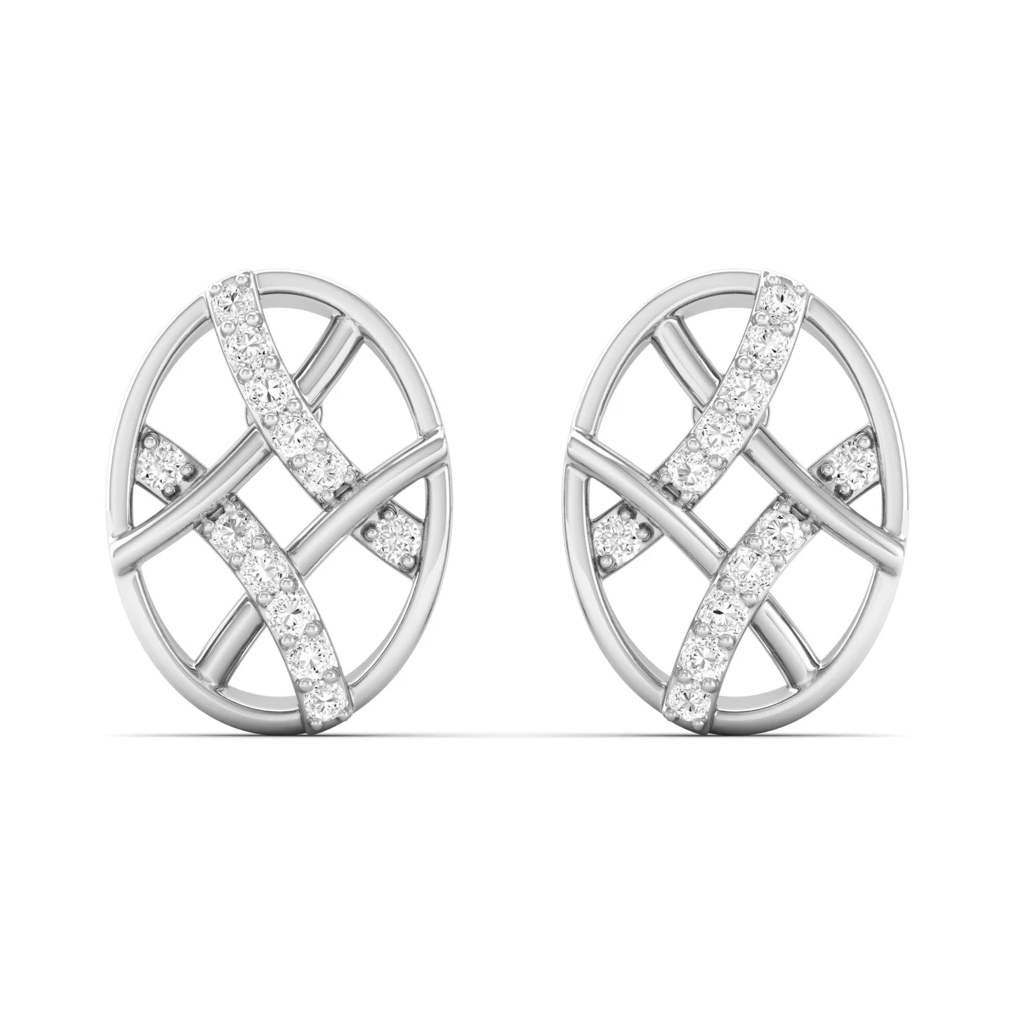 0.10Ct Lab Grown Diamond Oval Stud Earrings 9k Solid Gold - Image 5