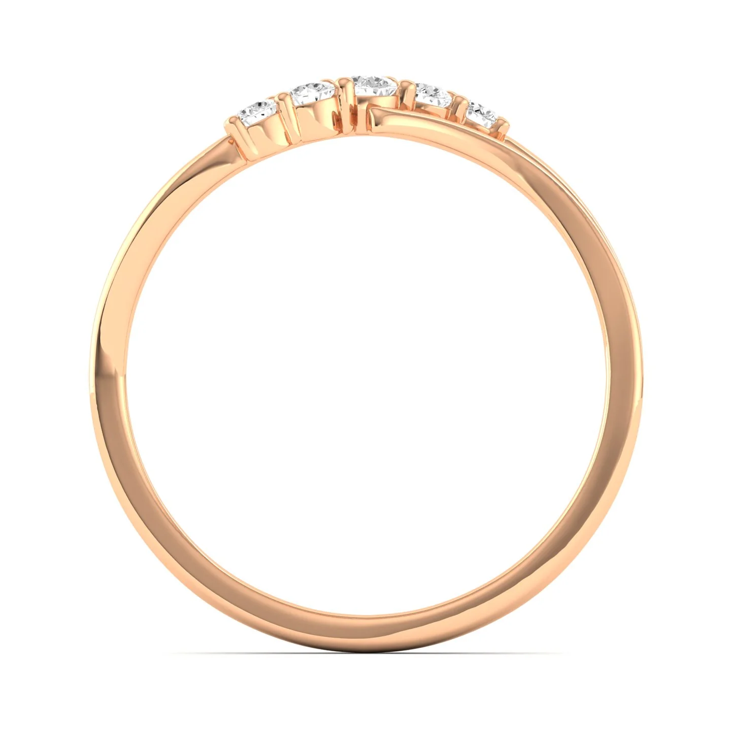 Lab Grown Diamond Five Stone Propose Ring Band 9k Solid Gold - Image 11