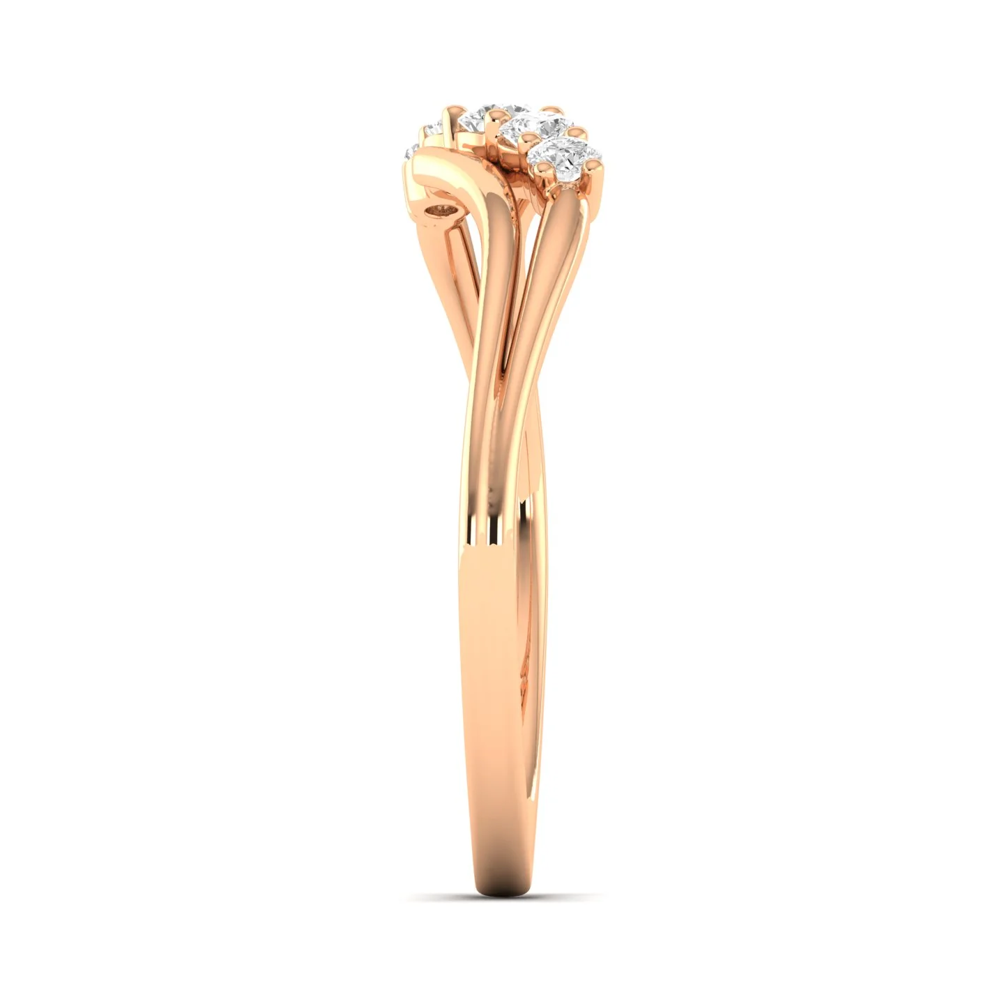 Lab Grown Diamond Five Stone Propose Ring Band 9k Solid Gold - Image 12
