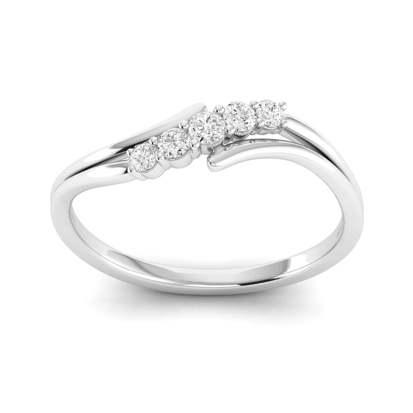 Lab Grown Diamond Five Stone Propose Ring Band 9k Solid Gold - Image 6