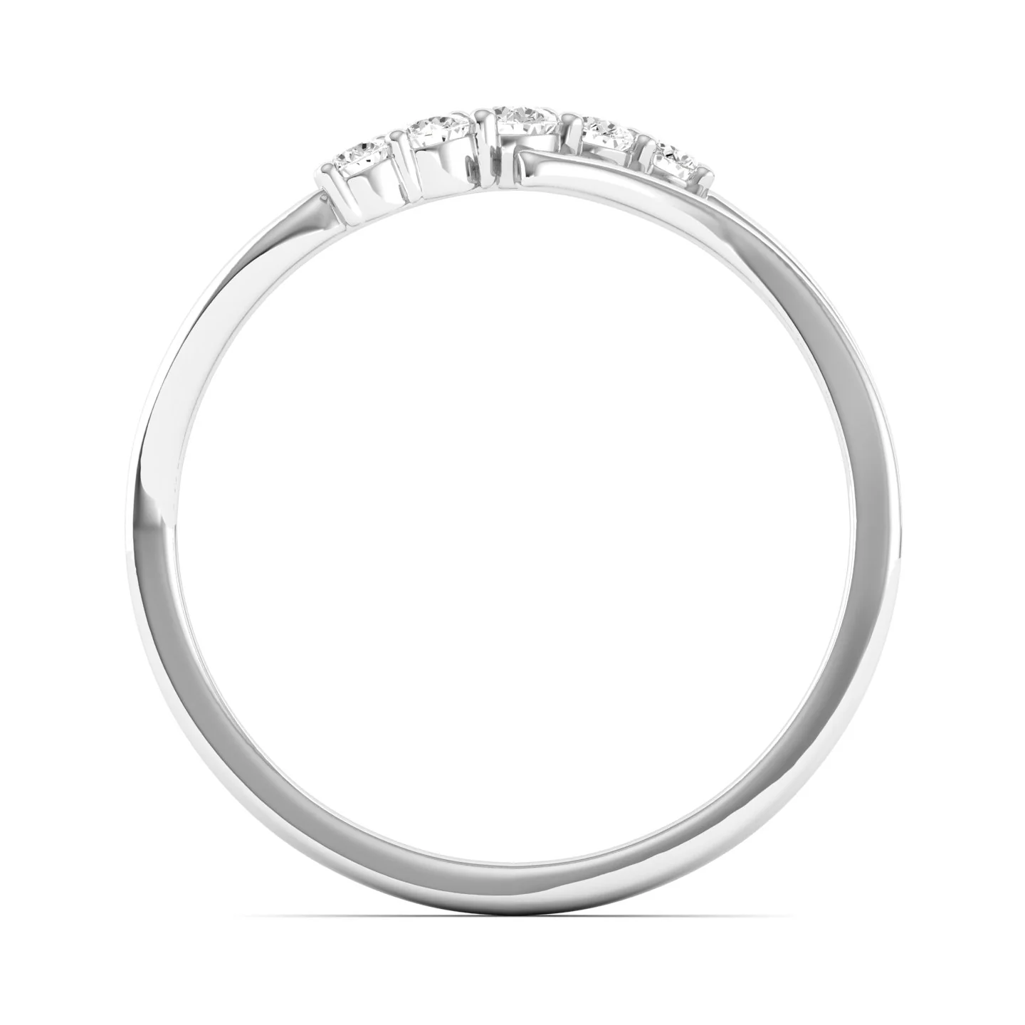 Lab Grown Diamond Five Stone Propose Ring Band 9k Solid Gold - Image 7